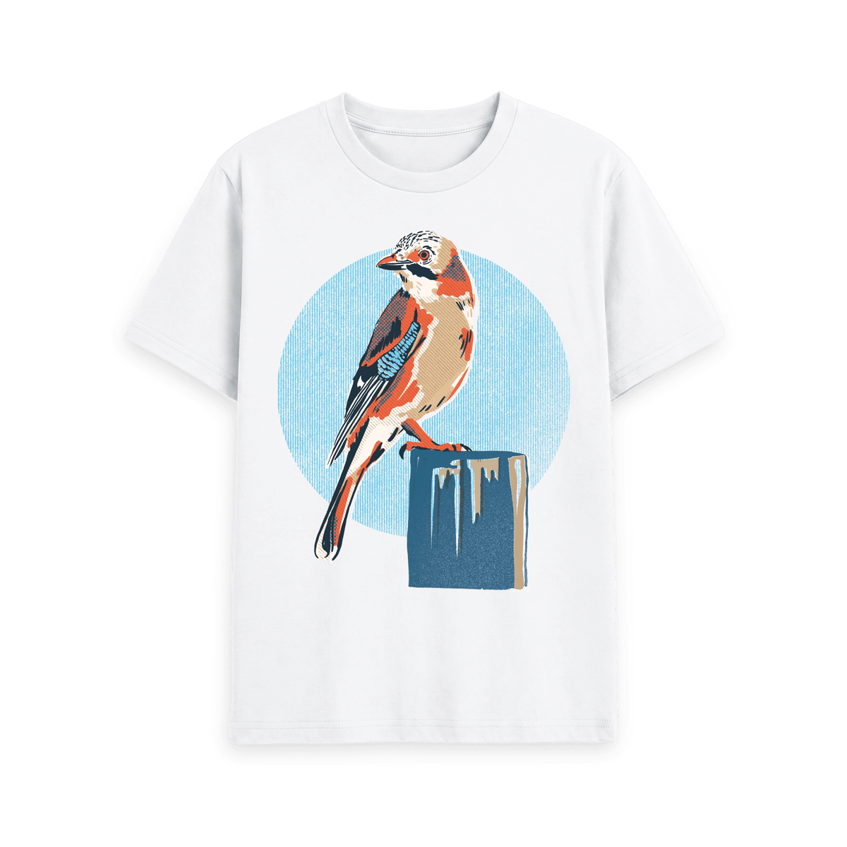 White Printed T-shirt Front