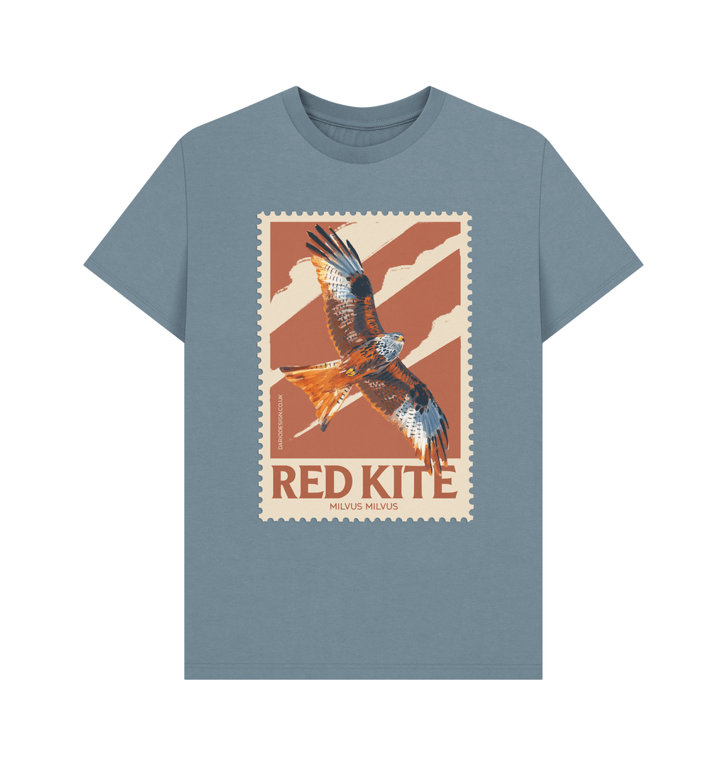 Stone Blue Printed T-shirt Front