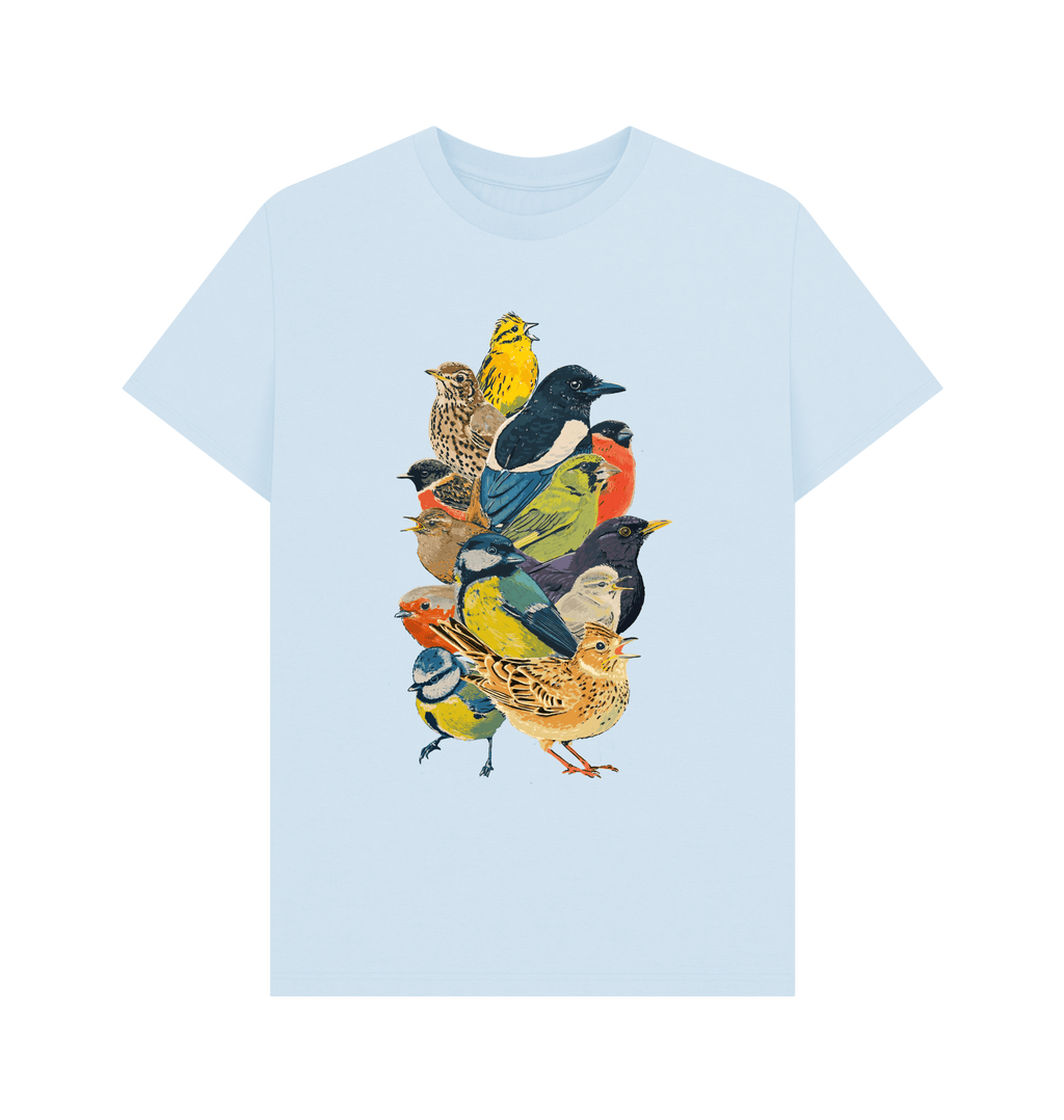 Sky Blue Printed T-shirt Front