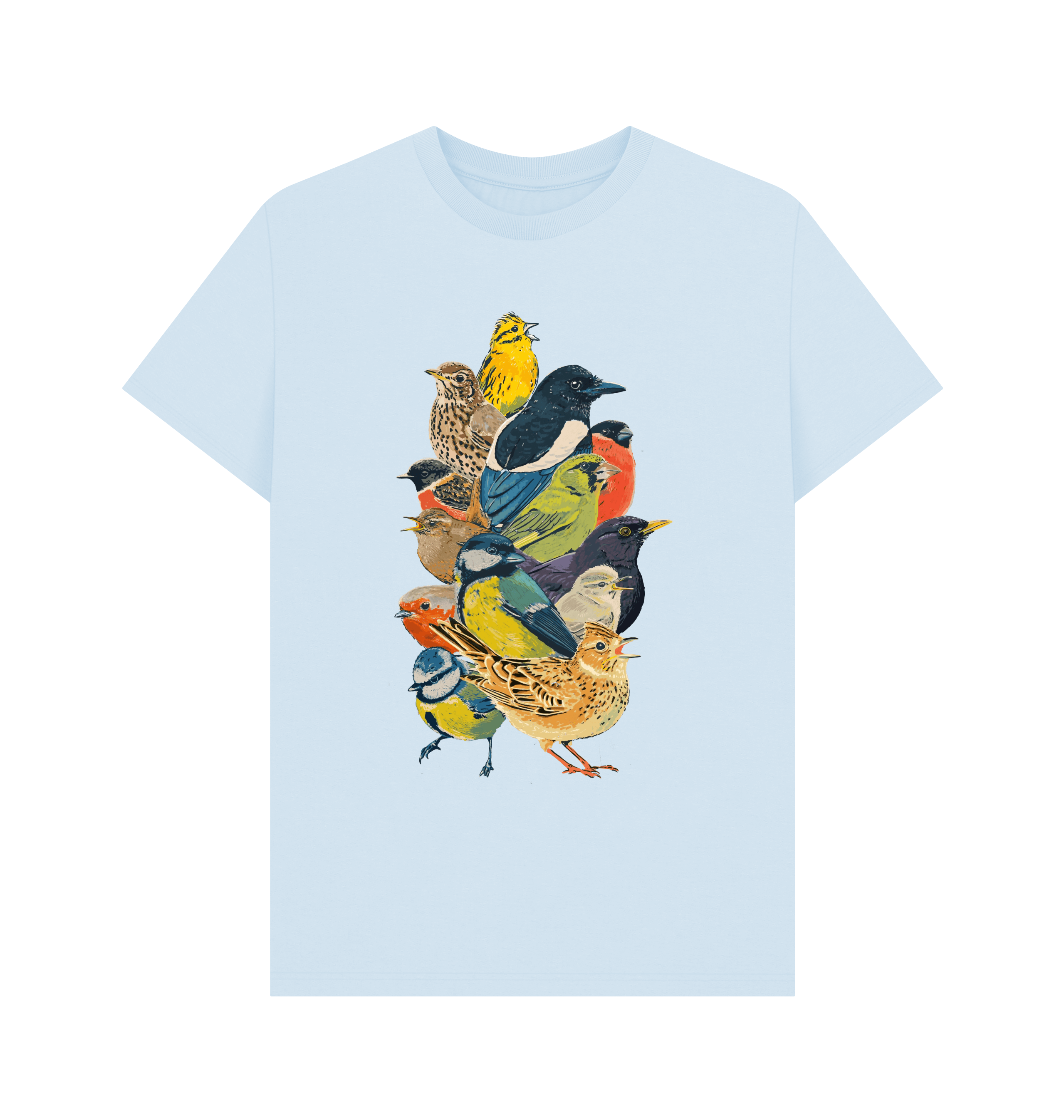 Sky Blue Printed T-shirt Front