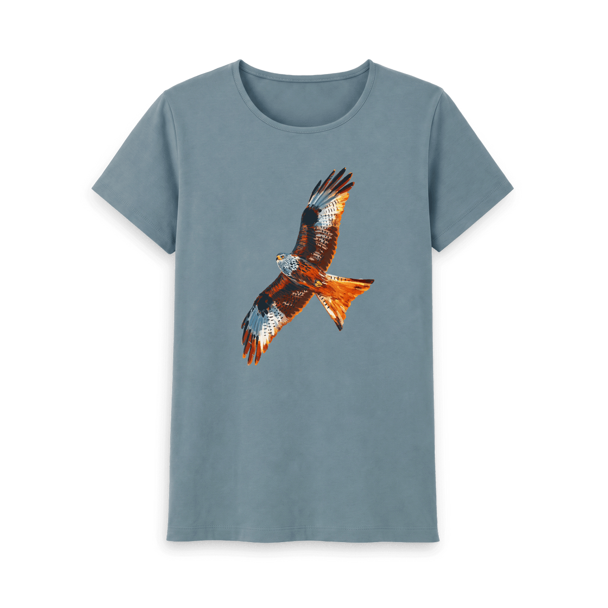 Stone Blue Printed T-shirt Front