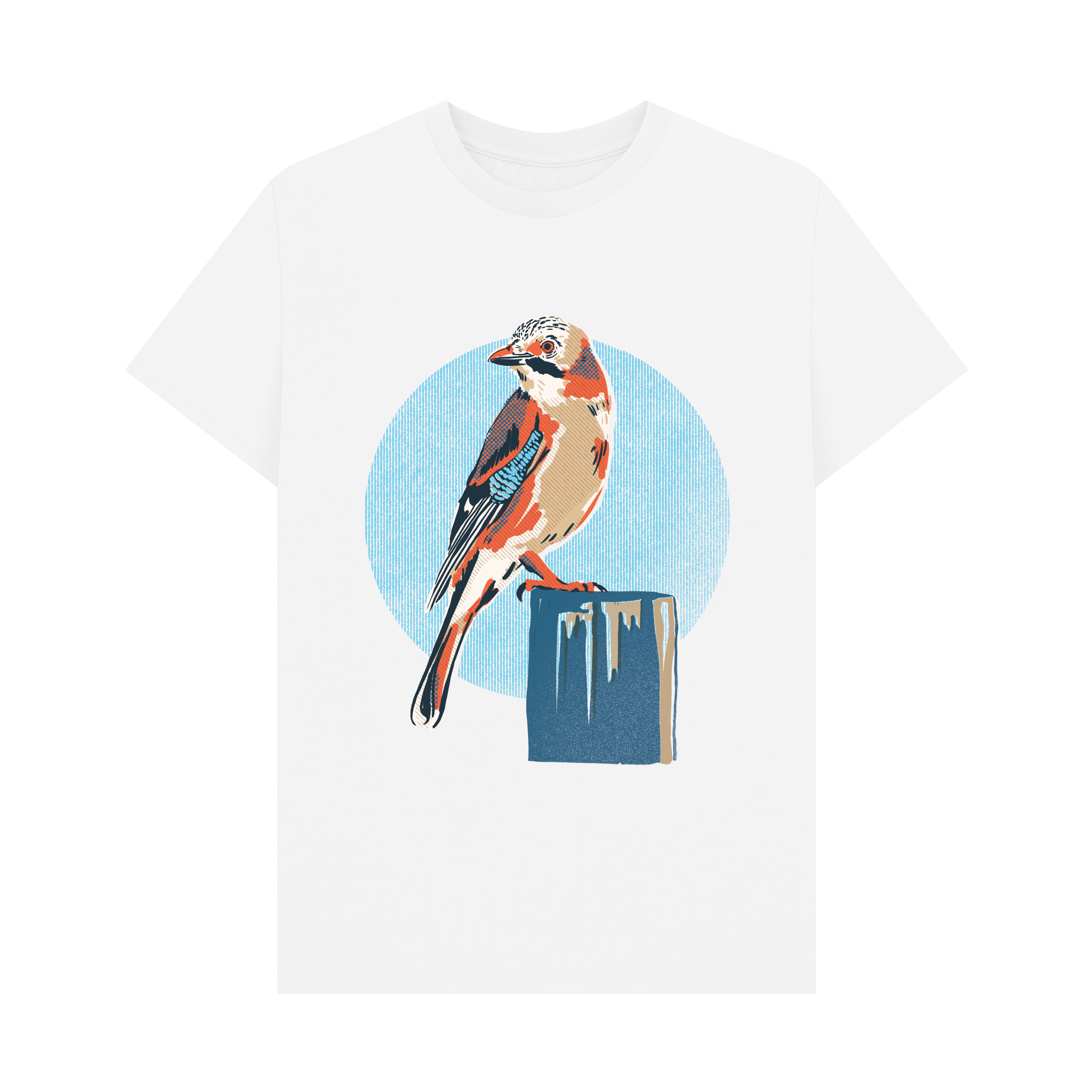 White Printed T-shirt Front