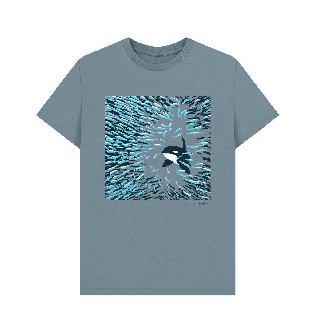 Stone Blue Printed T-shirt Front