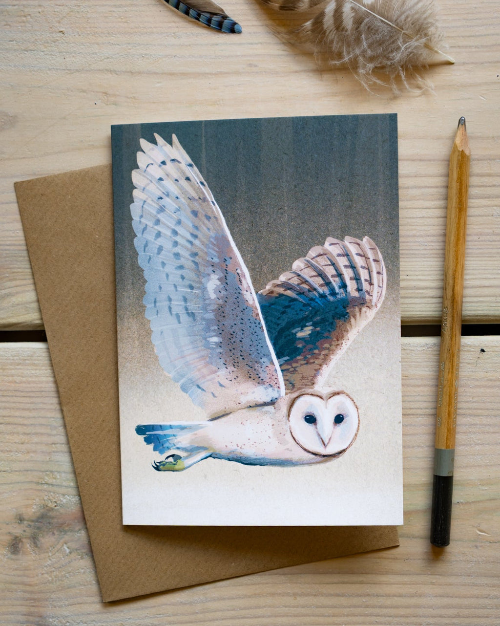 Barn Owl - A6 Greeting Card