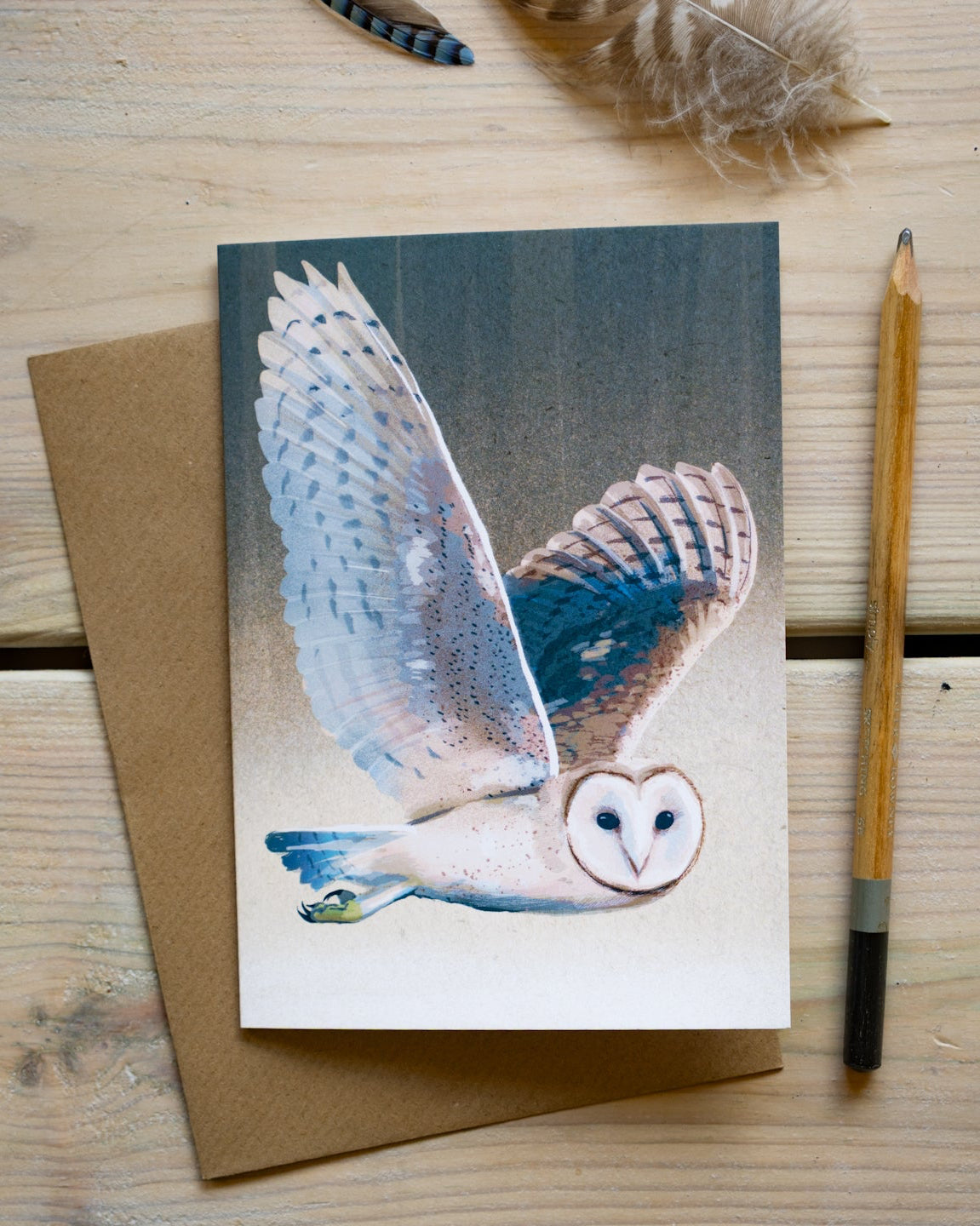 Barn Owl - A6 Greeting Card