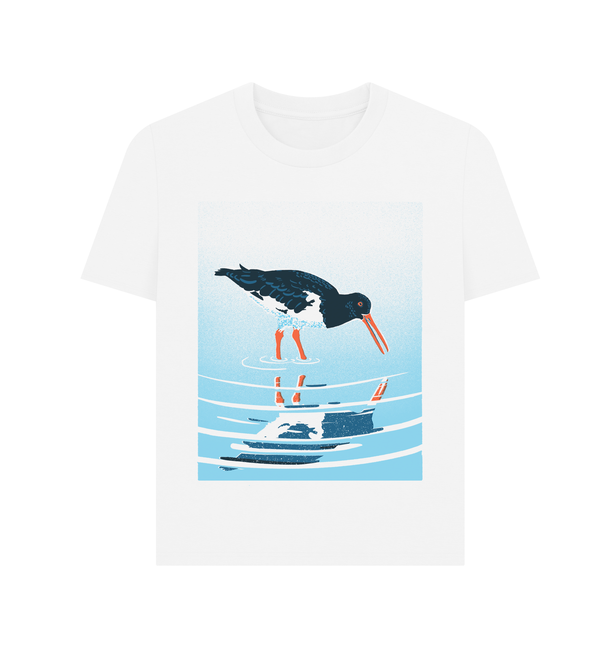 White Printed T-shirt Front