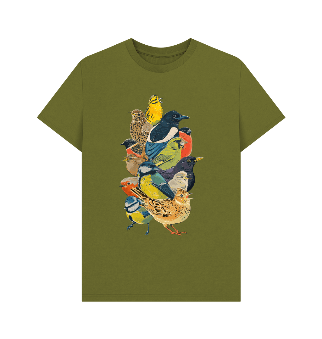 Moss Green Printed T-shirt Front