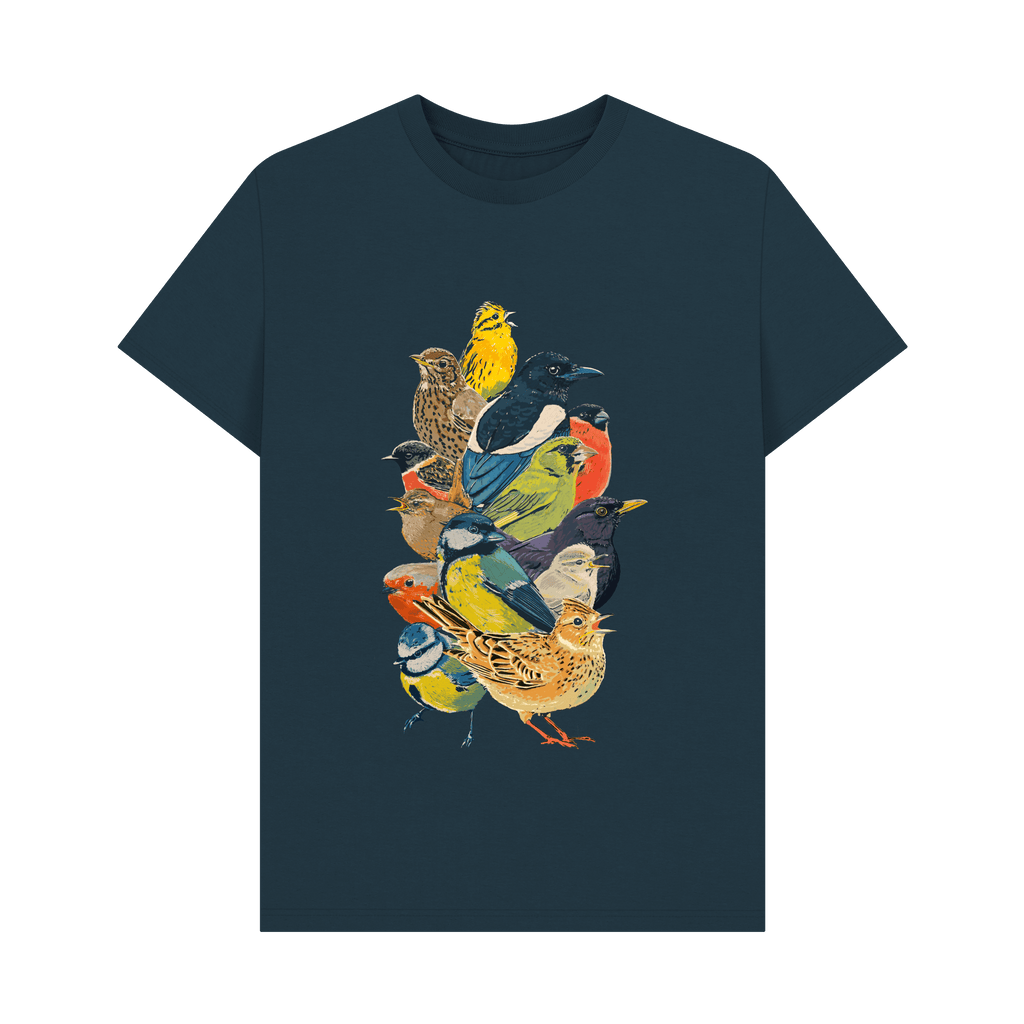 Denim Blue Printed T-shirt Front