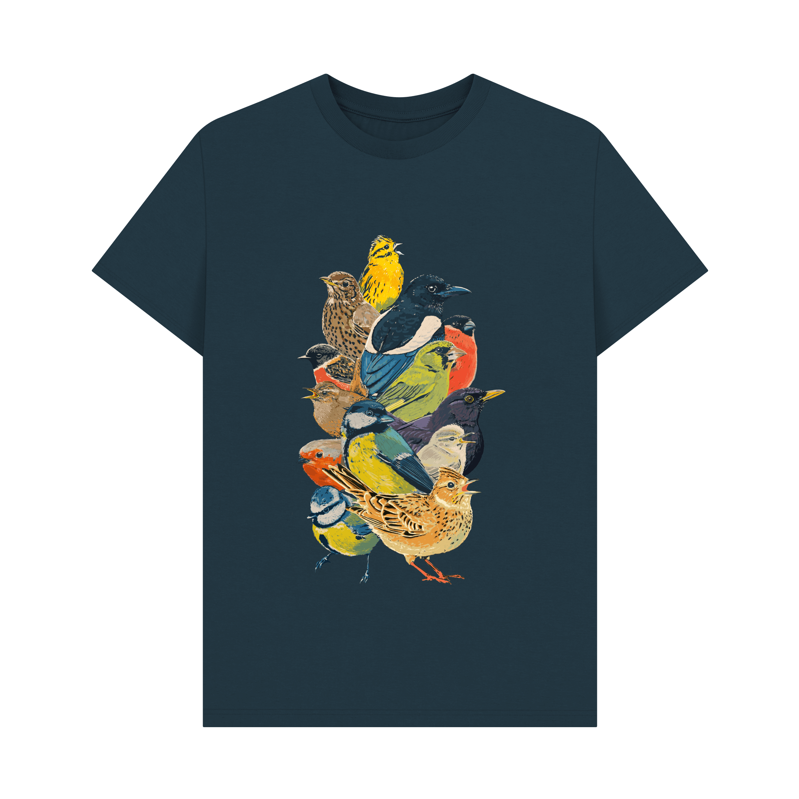 Denim Blue Printed T-shirt Front