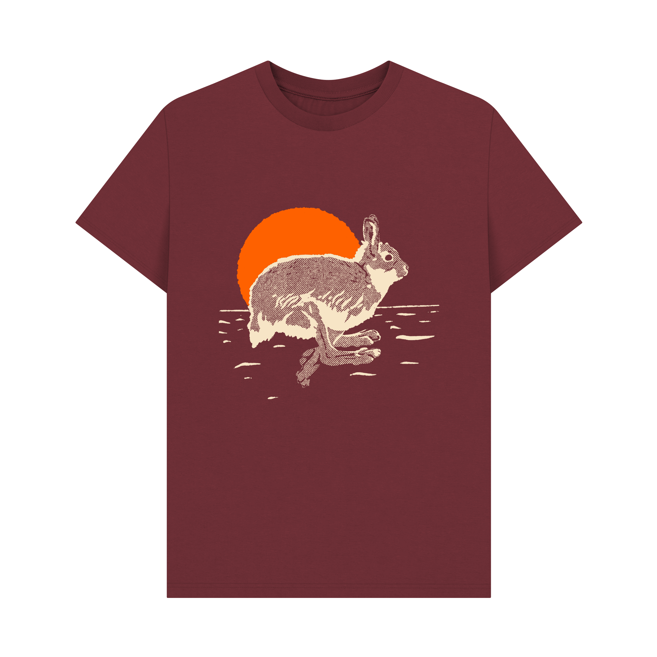 Red Wine Printed T-shirt Front