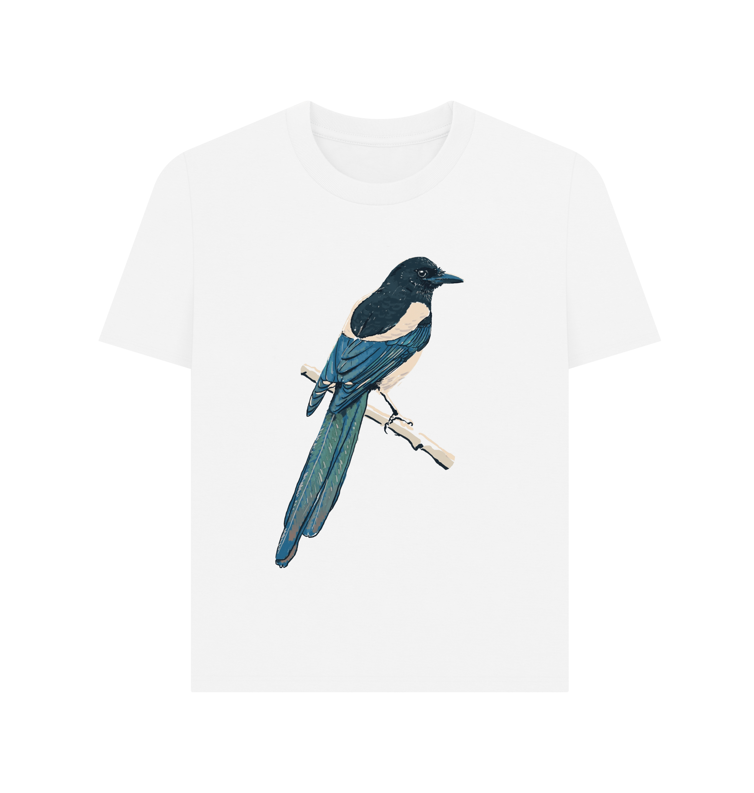 White Printed T-shirt Front