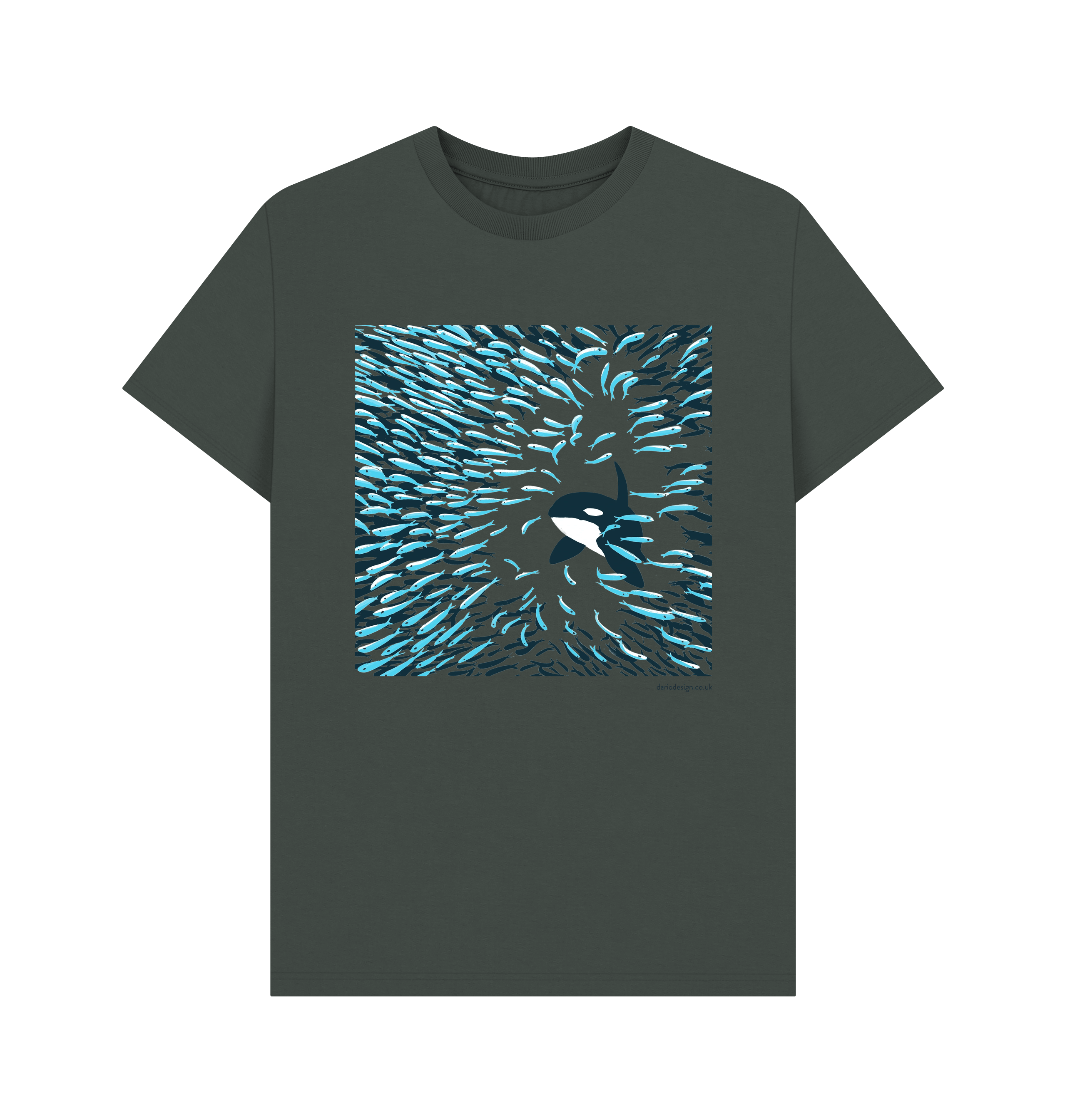Dark Grey Printed T-shirt Front
