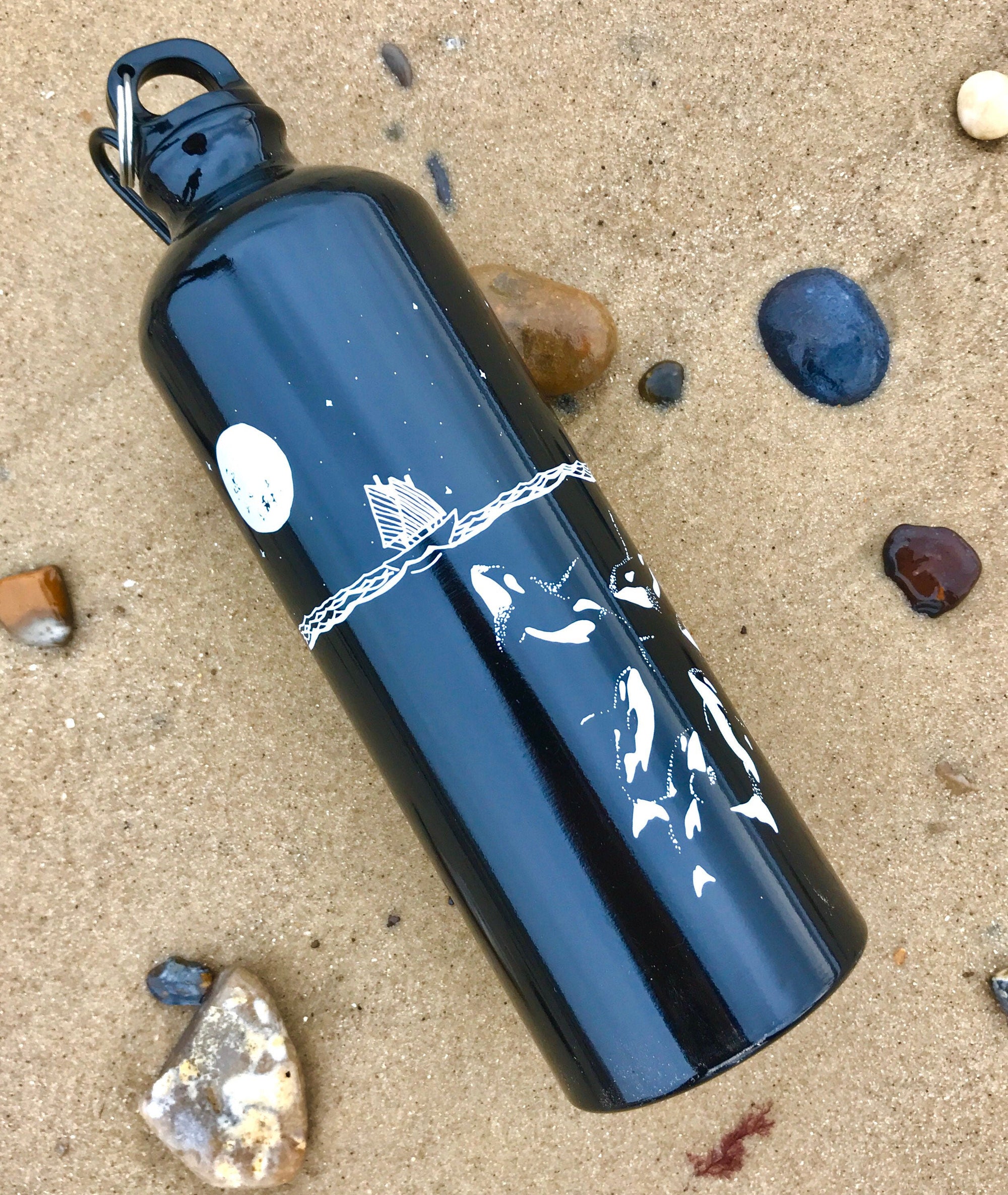 Midnight Orca - 770ml killer whale water bottle