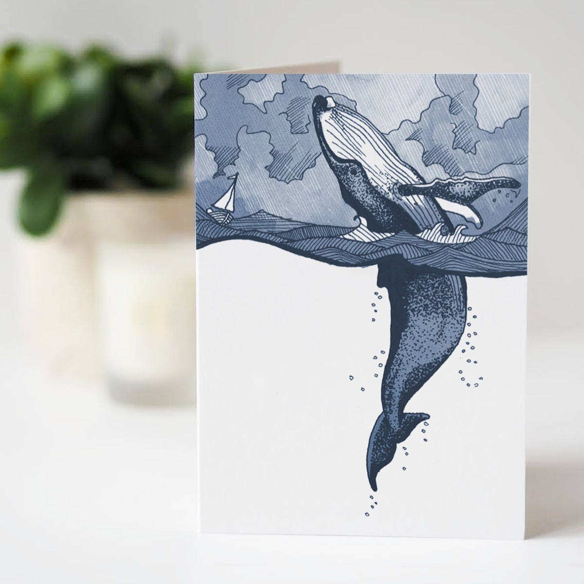 Tails of the sea - 6x whale greeting cards