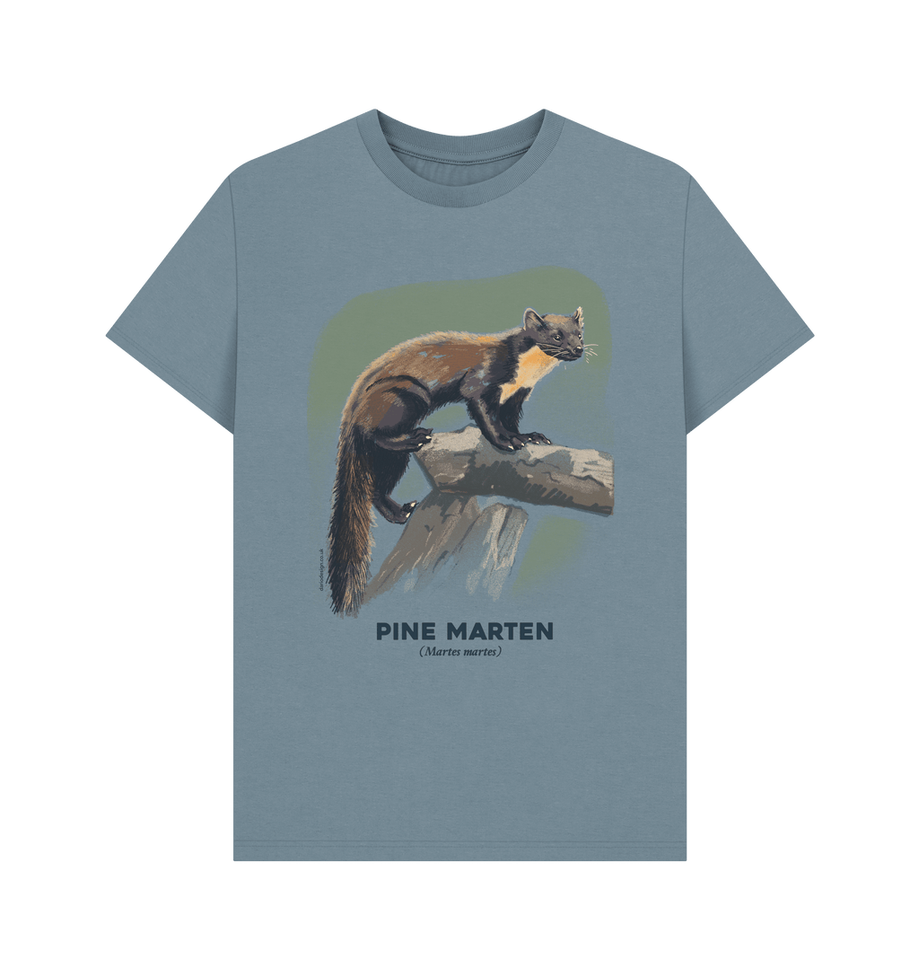 Stone Blue Printed T-shirt Front
