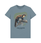 Stone Blue Printed T-shirt Front