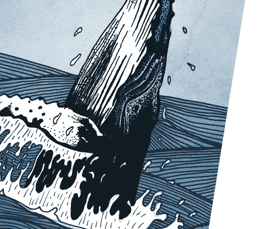 Humpback Whale breaching print