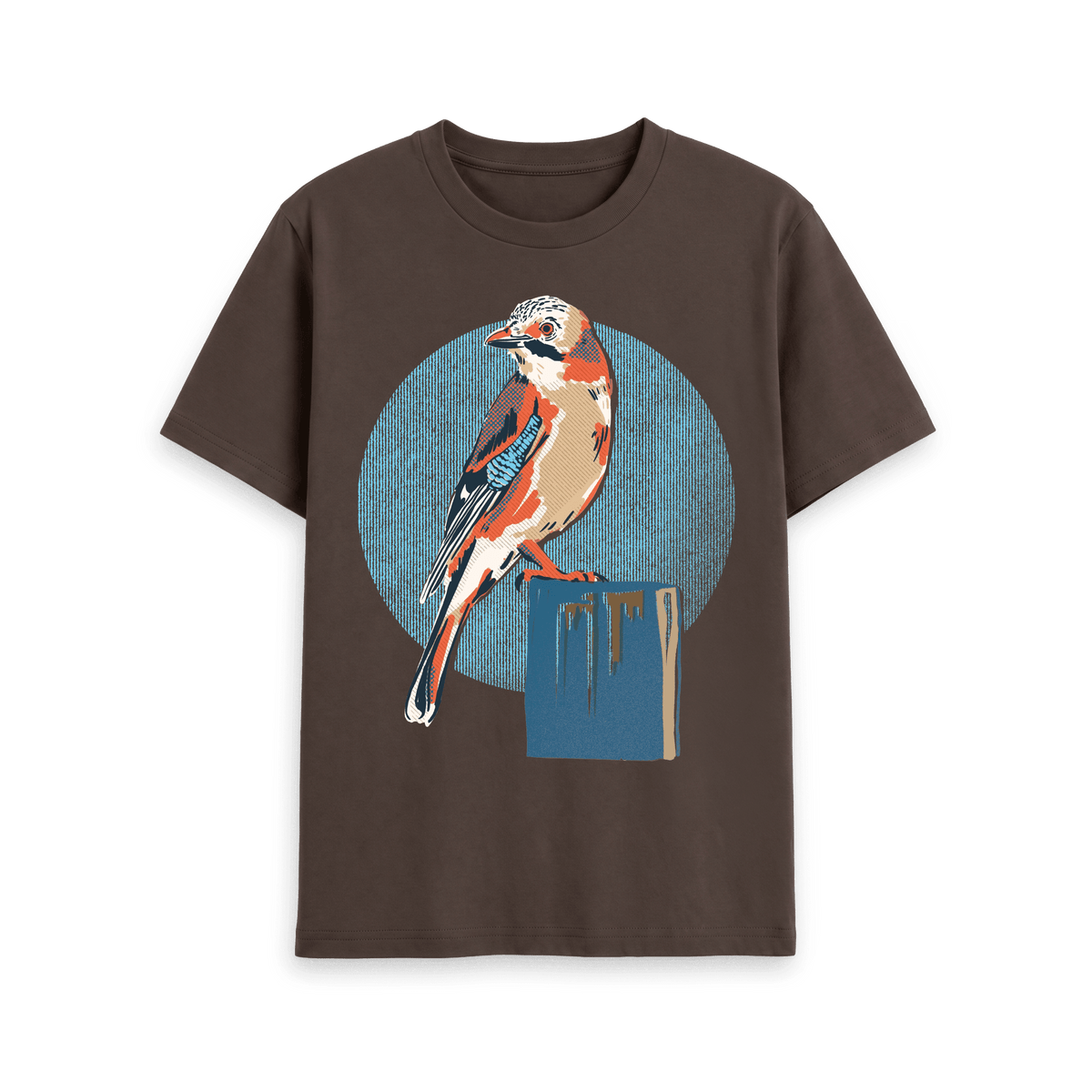 Chocolate Printed T-shirt Front
