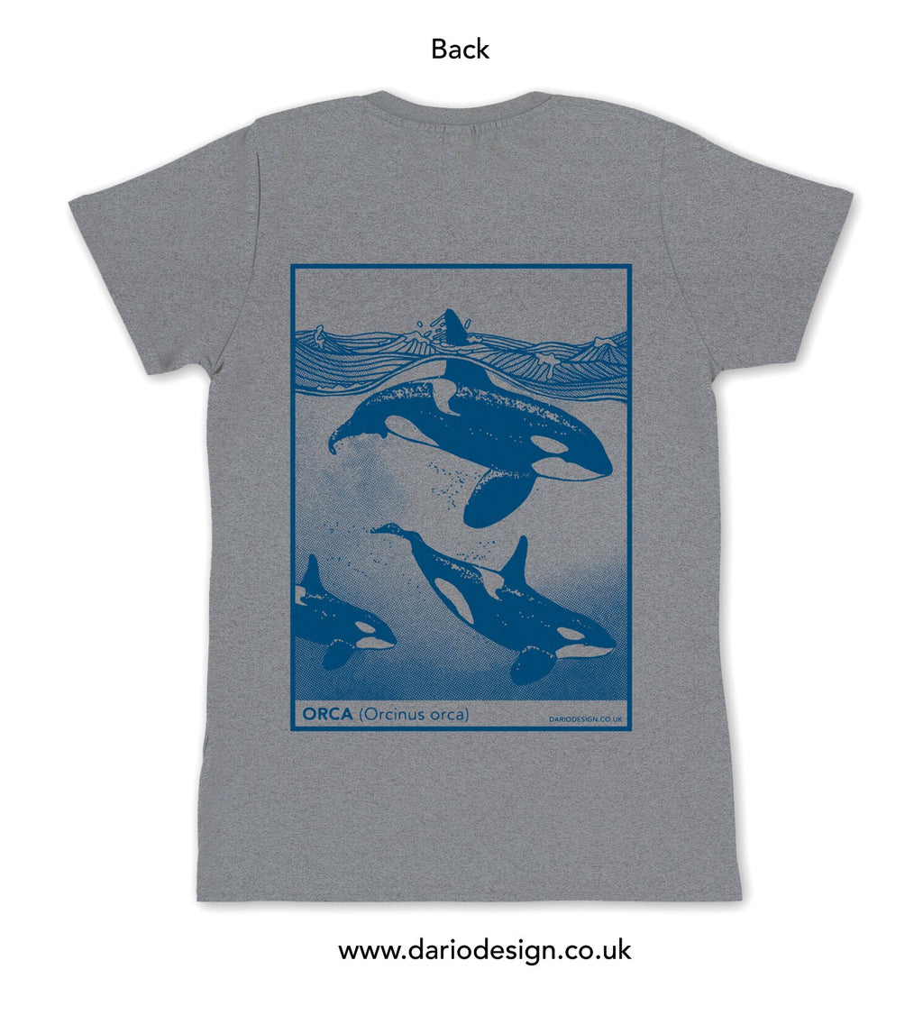 Orca Pod T-shirt. Organic cotton tee