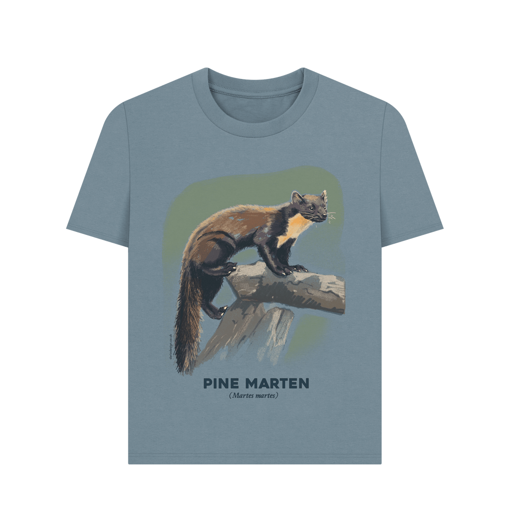 Stone Blue Printed T-shirt Front