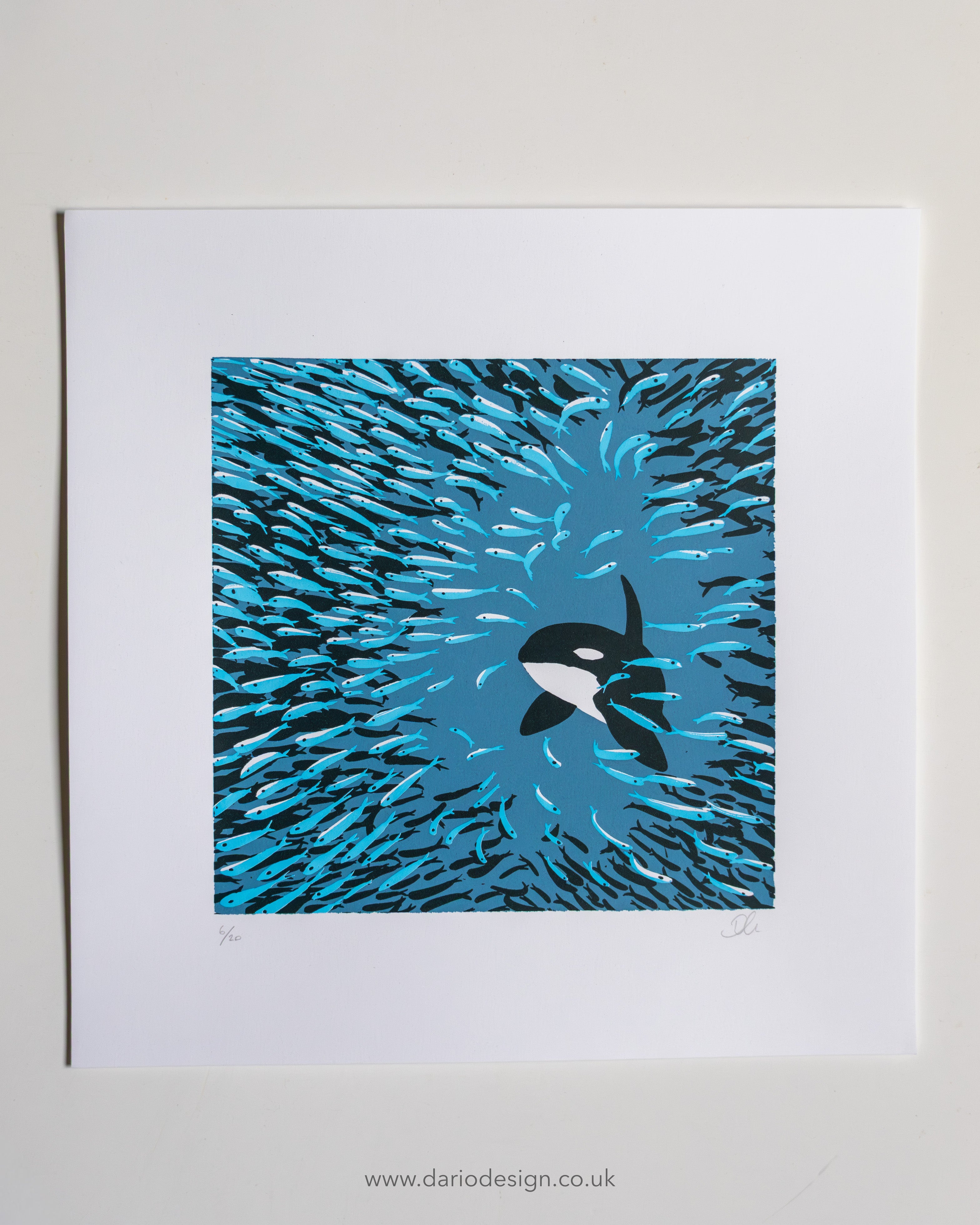Orca Herring Ball - Limited Edition Screen Print