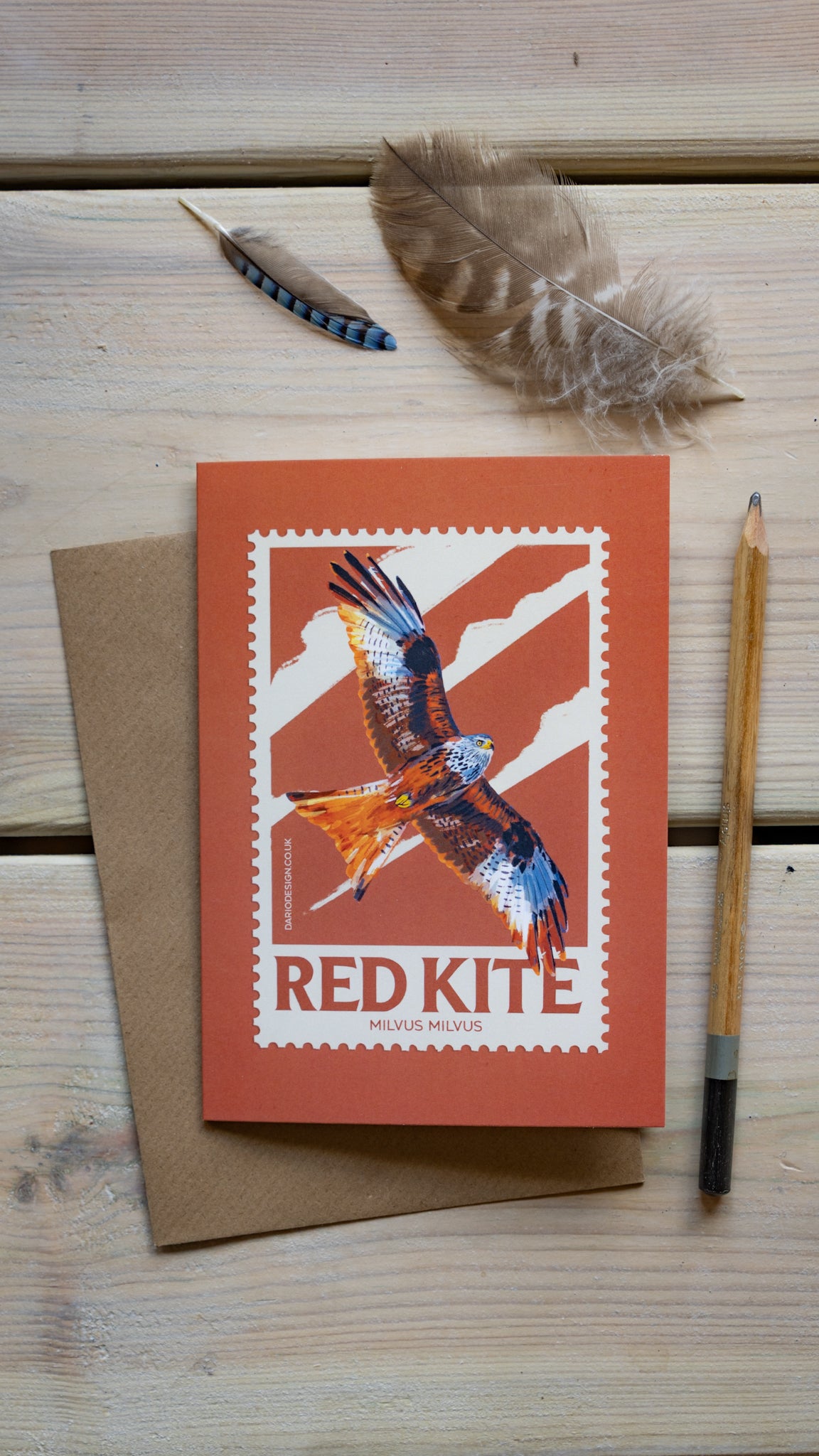 Red Kite - A6 Greeting Card