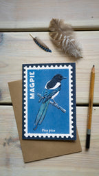 Magpie - A6 Greeting Card