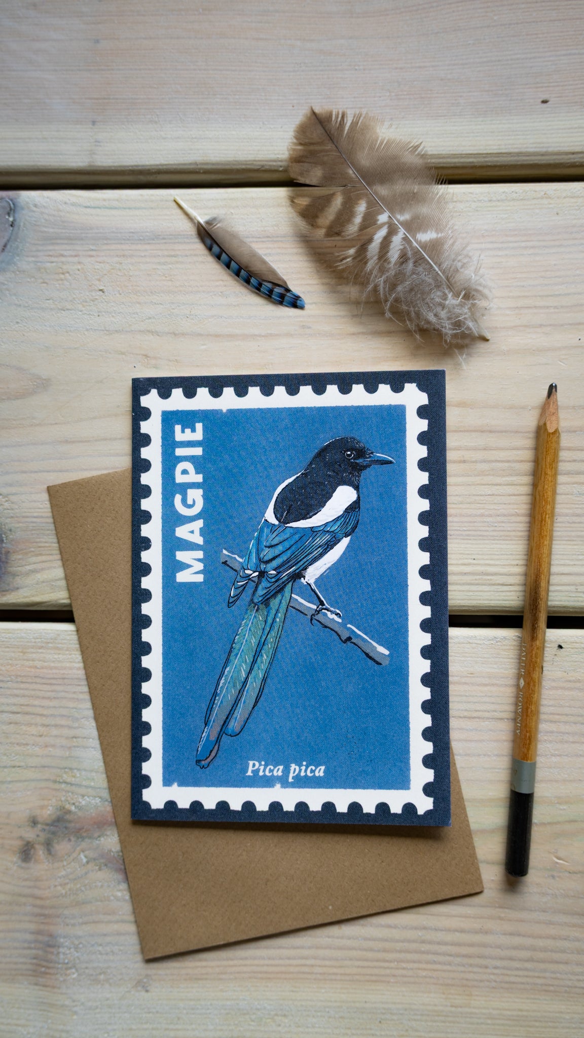 Magpie - A6 Greeting Card