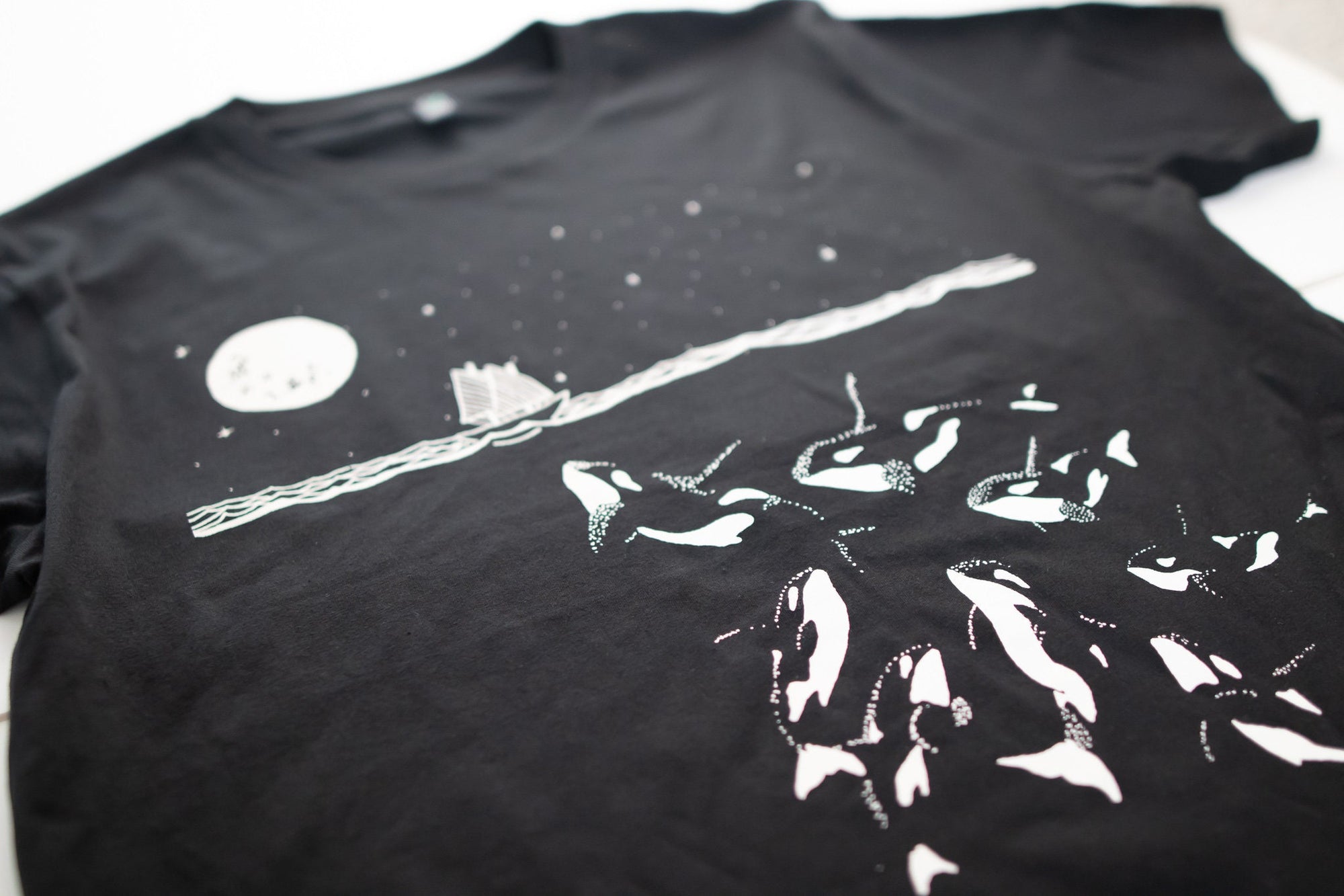 Midnight Orca - Killer Whale T-shirt. Organic cotton tee