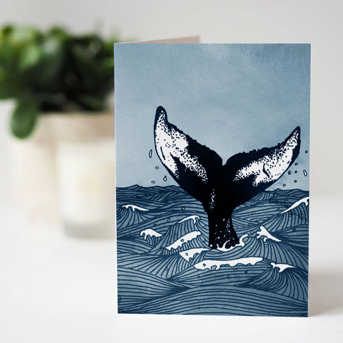 Tails of the sea - 6x whale greeting cards