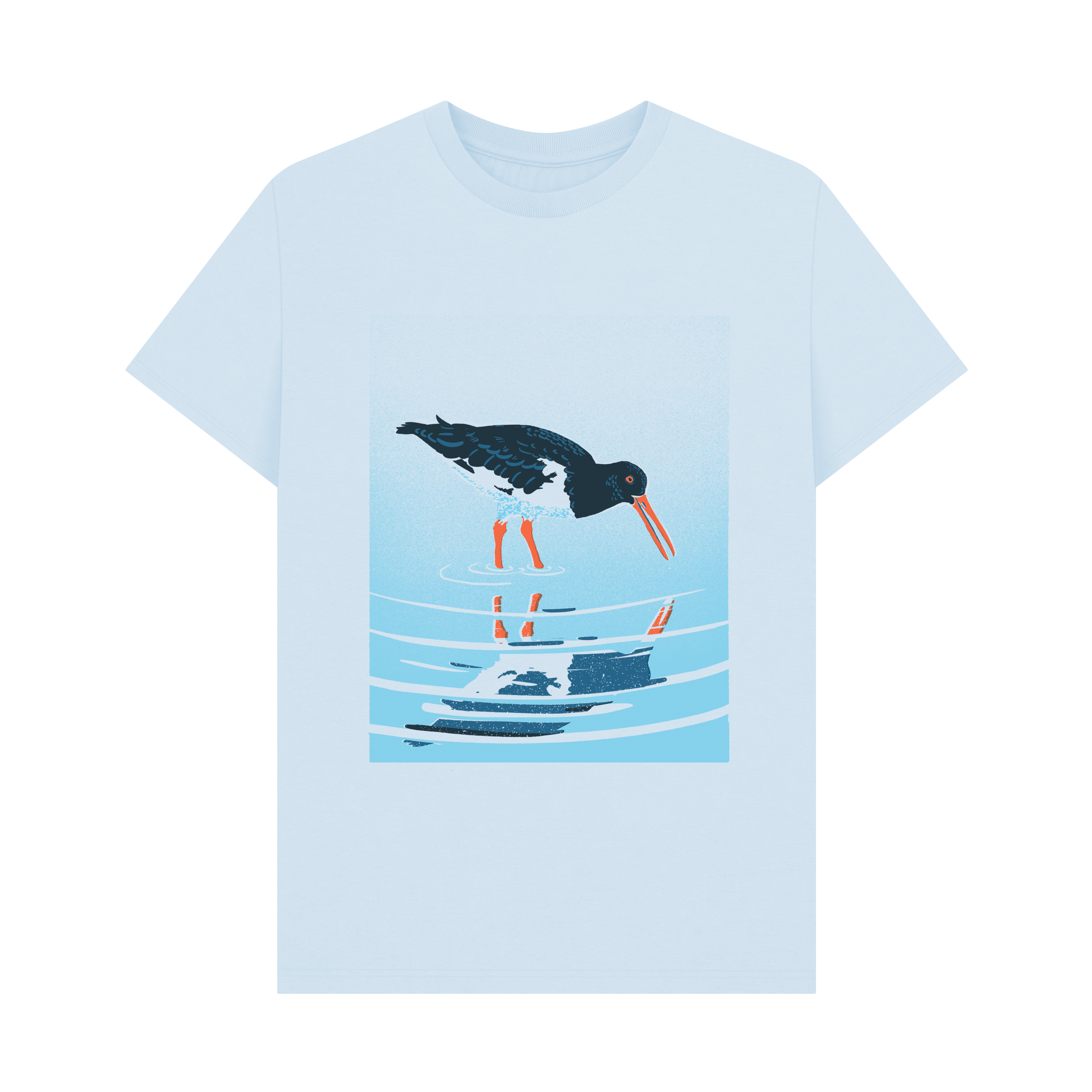 Sky Blue Printed T-shirt Front