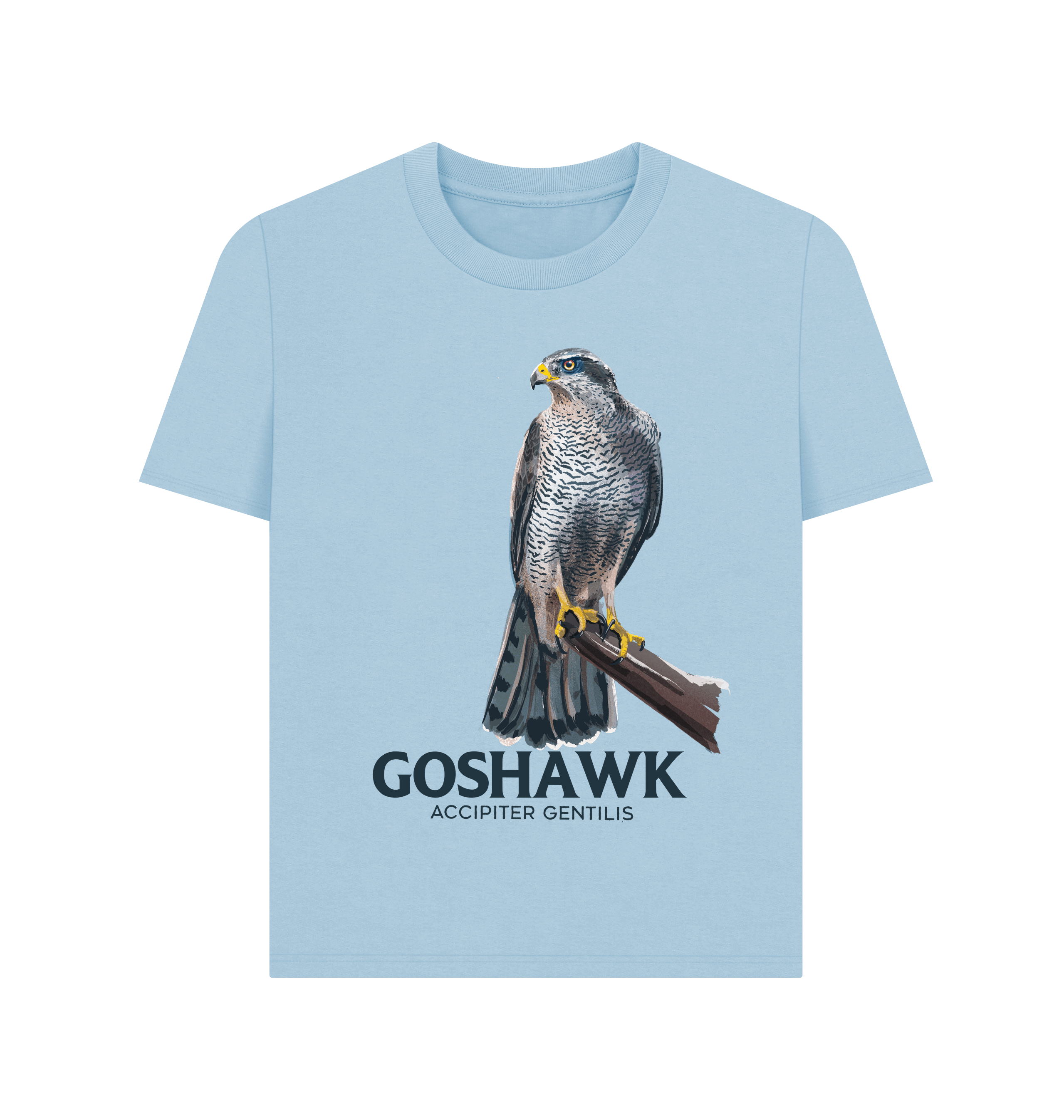 Milky Blue Printed T-shirt Front