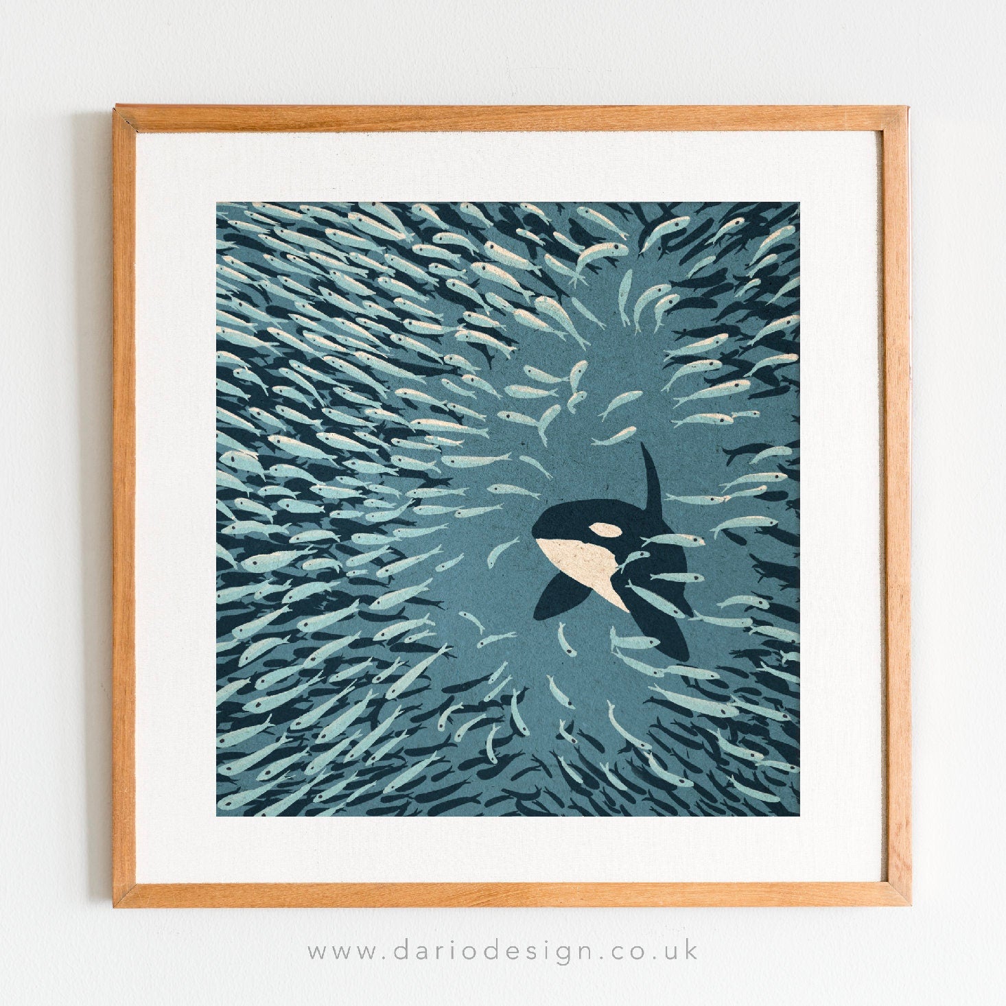 Orca and Herring Ball 40cm art print