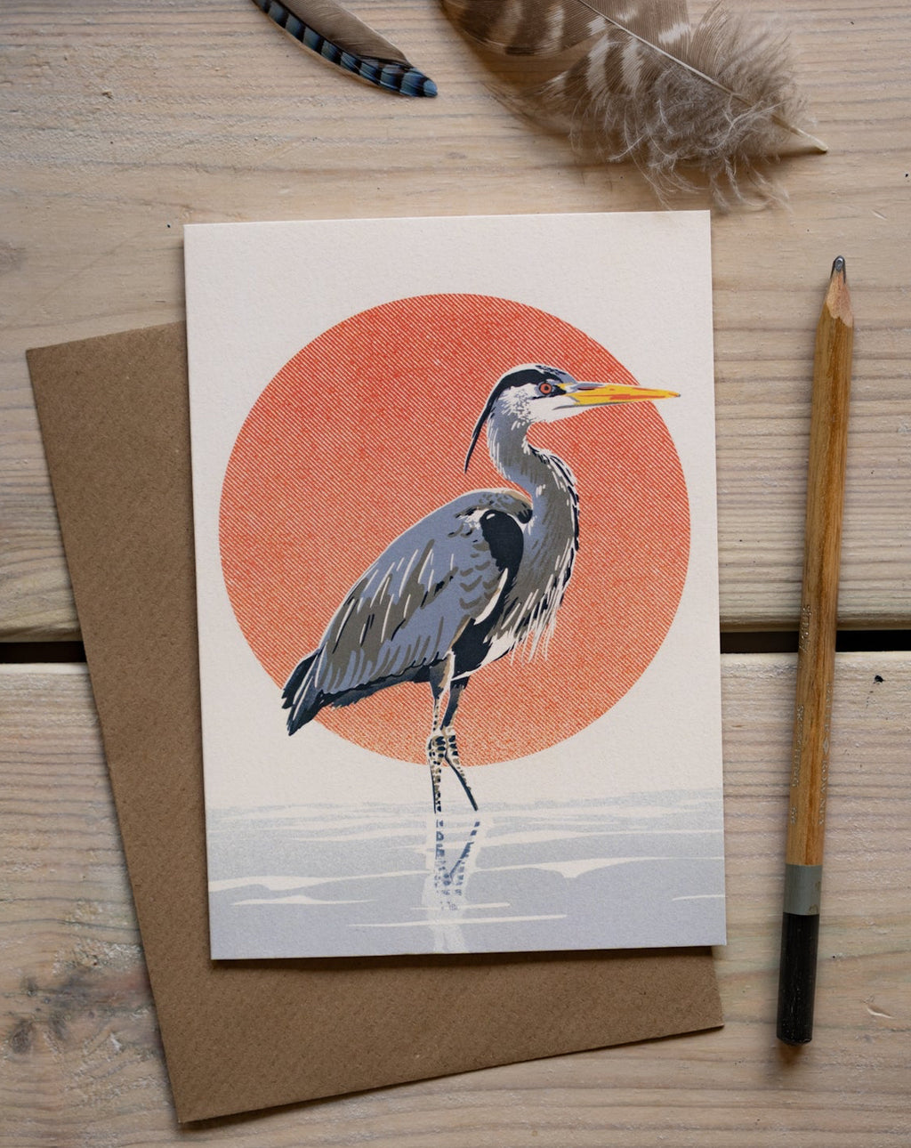 Heron - A6 Greeting Card