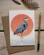 Heron - A6 Greeting Card
