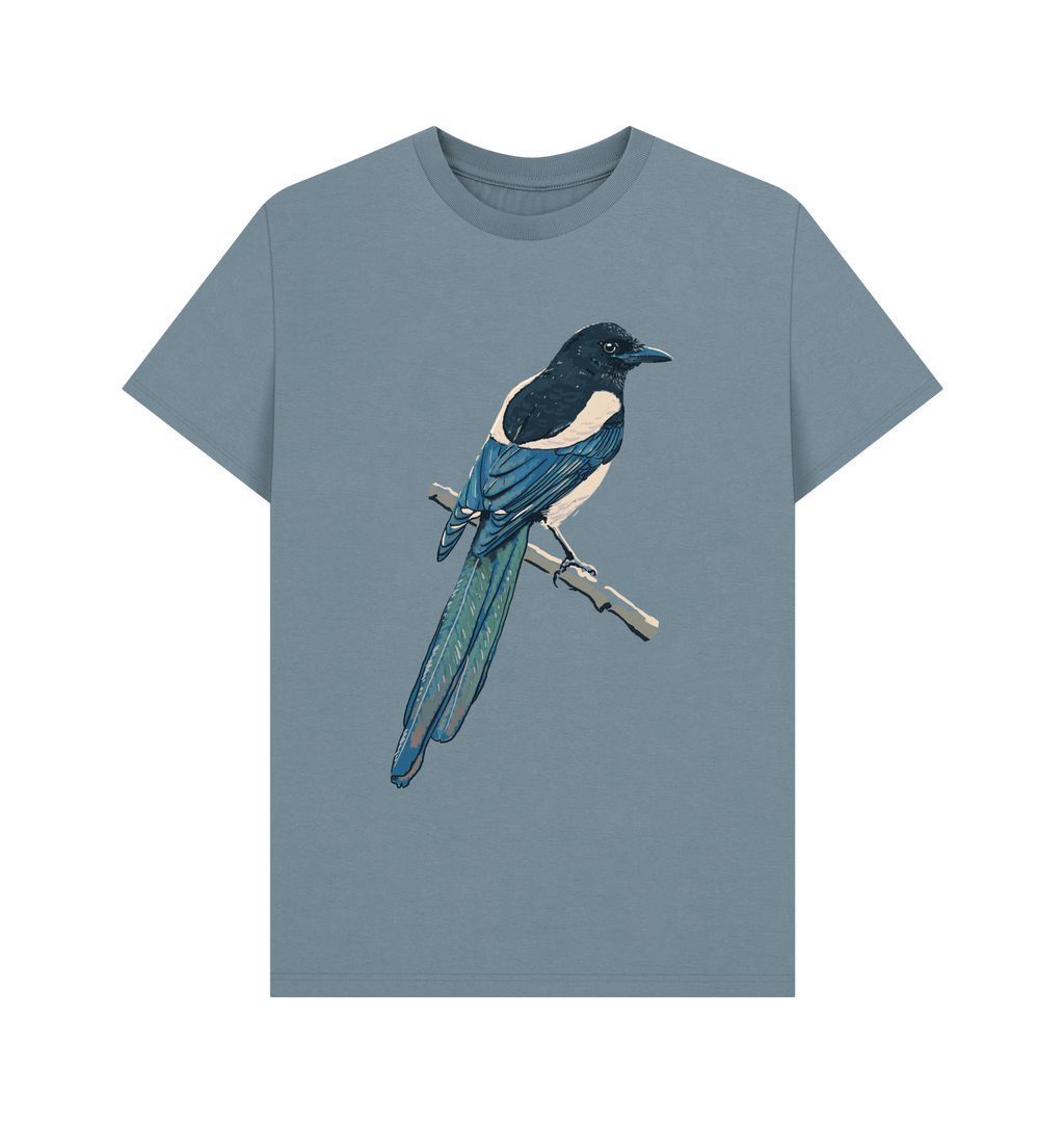Stone Blue Printed T-shirt Front