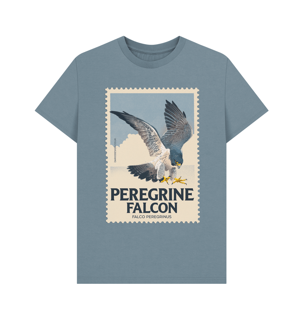 Stone Blue Printed T-shirt Front