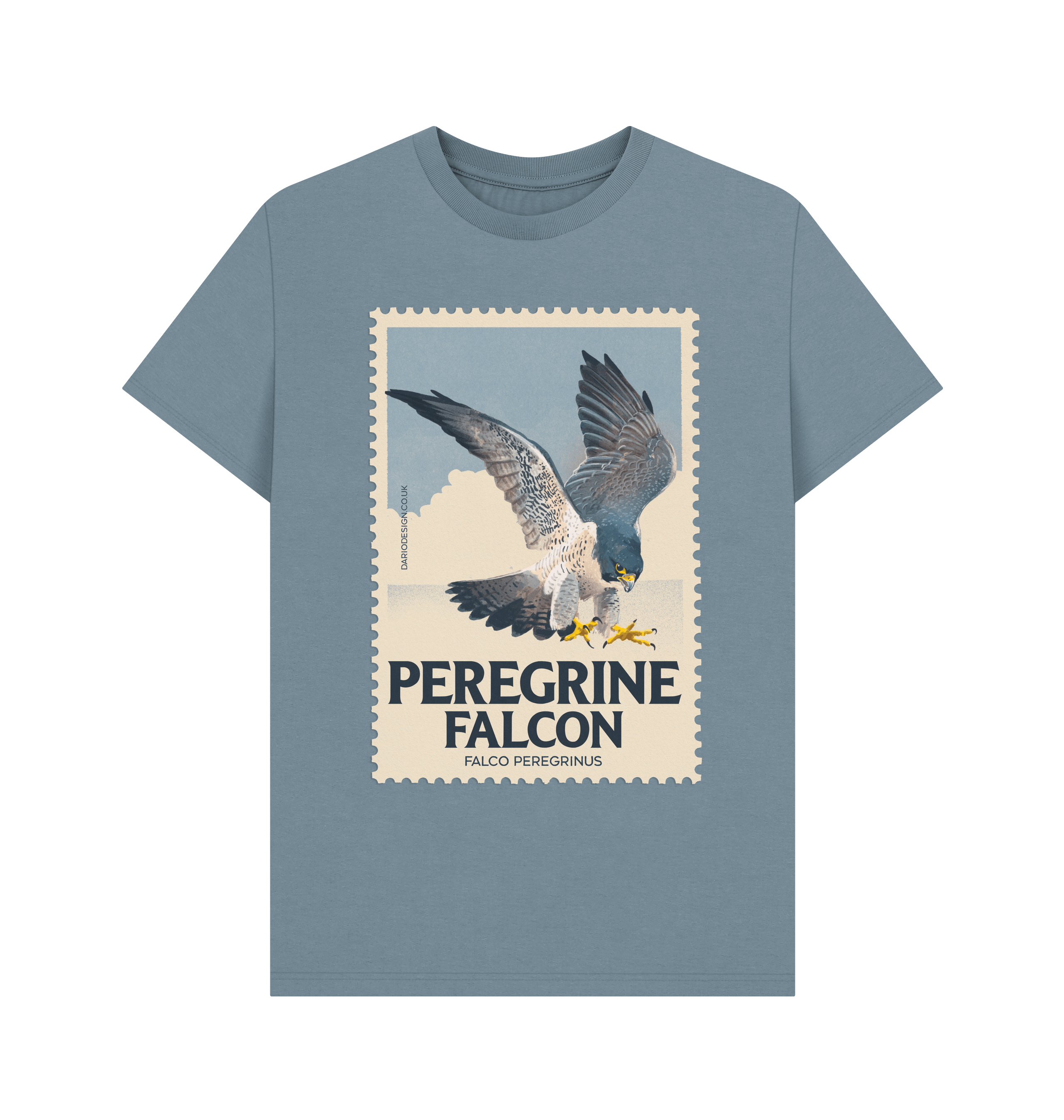 Stone Blue Printed T-shirt Front