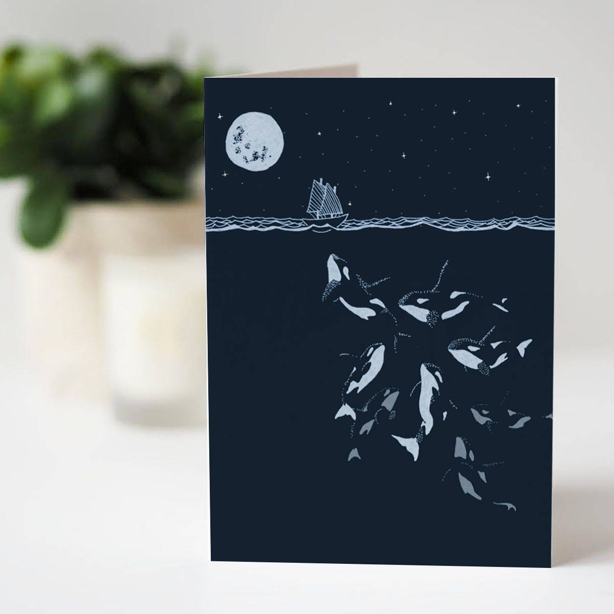 Tails of the sea - 6x whale greeting cards