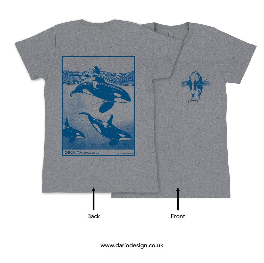 Orca Pod T-shirt. Organic cotton tee