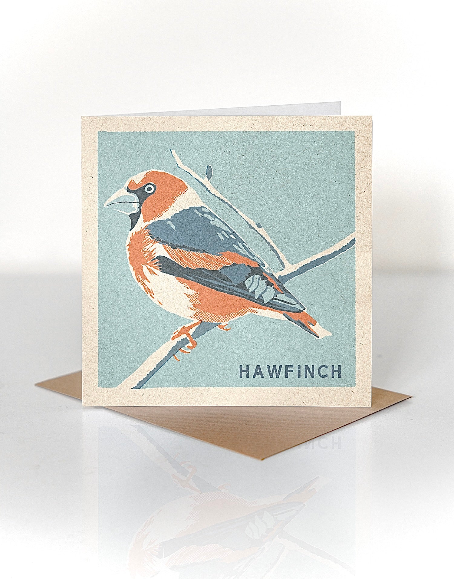 Hawfinch greeting card