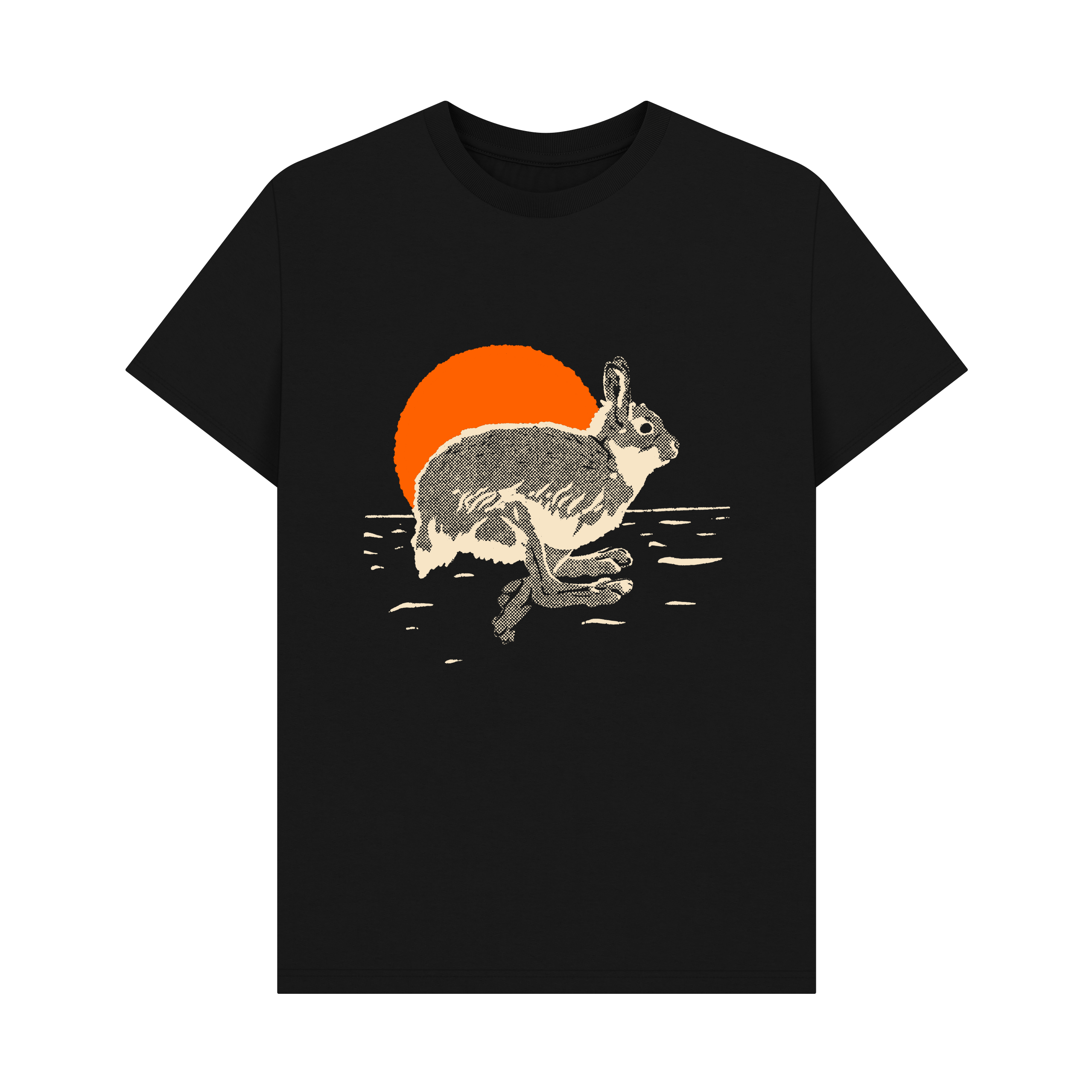 Black Printed T-shirt Front