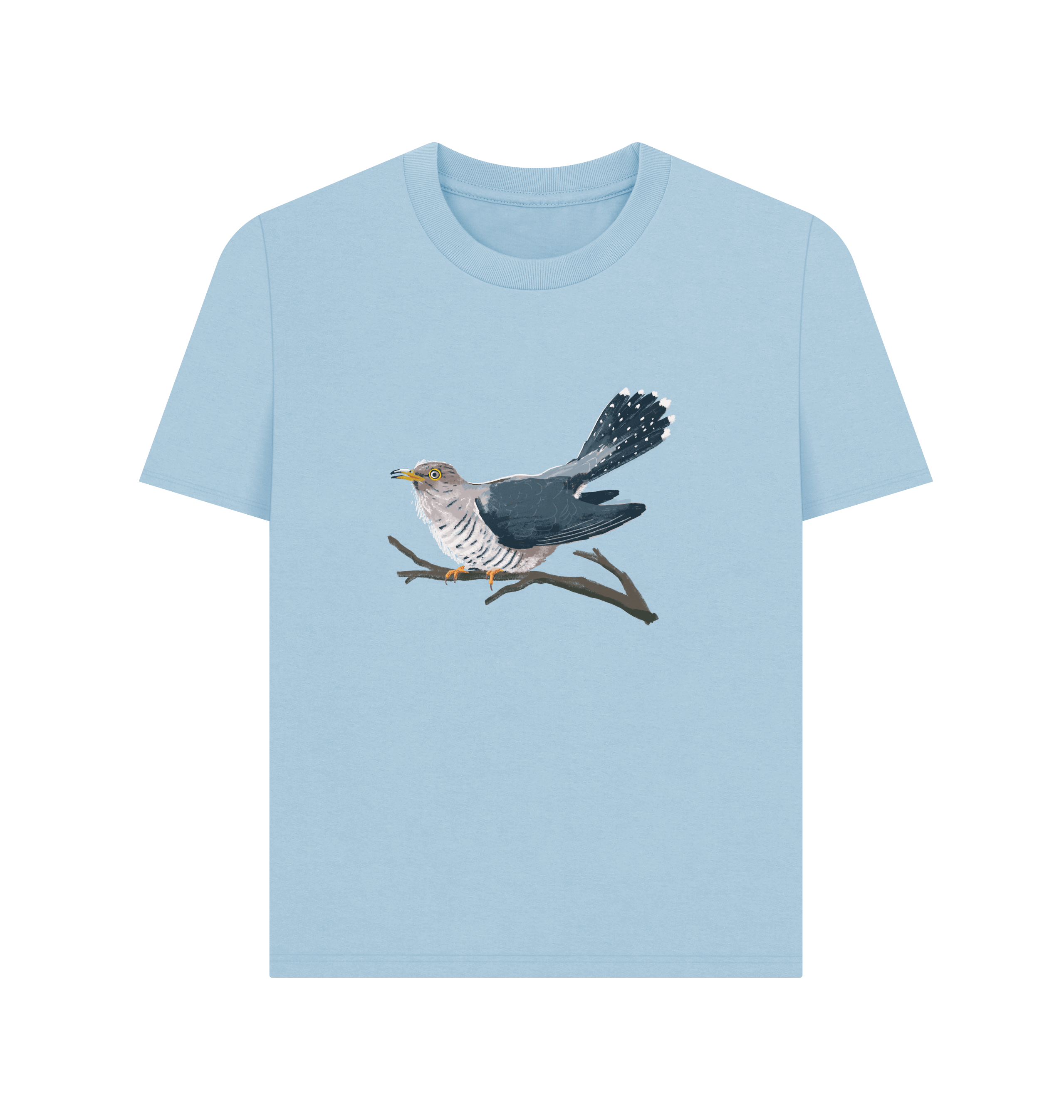 Milky Blue Printed T-shirt Front