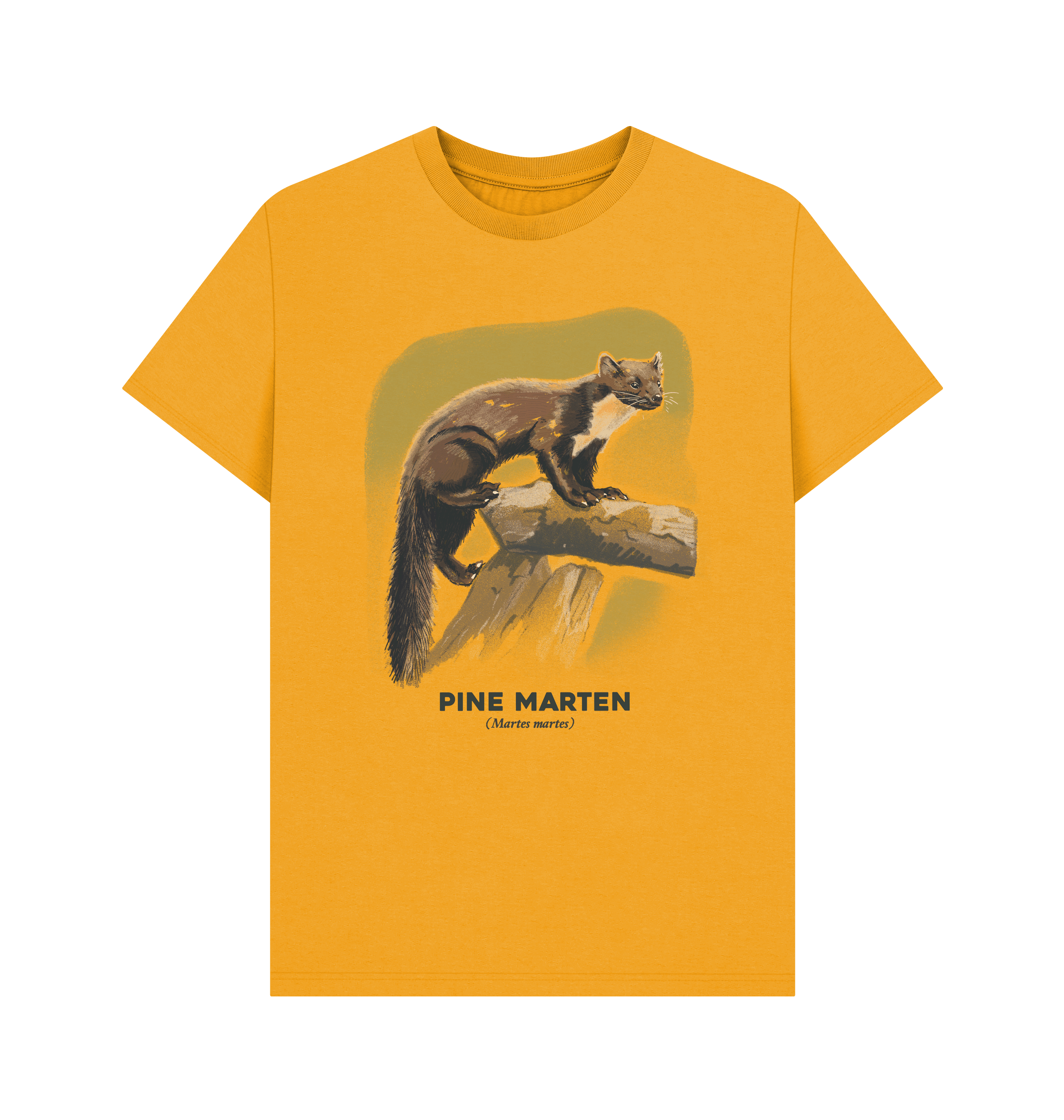 Mustard Printed T-shirt Front