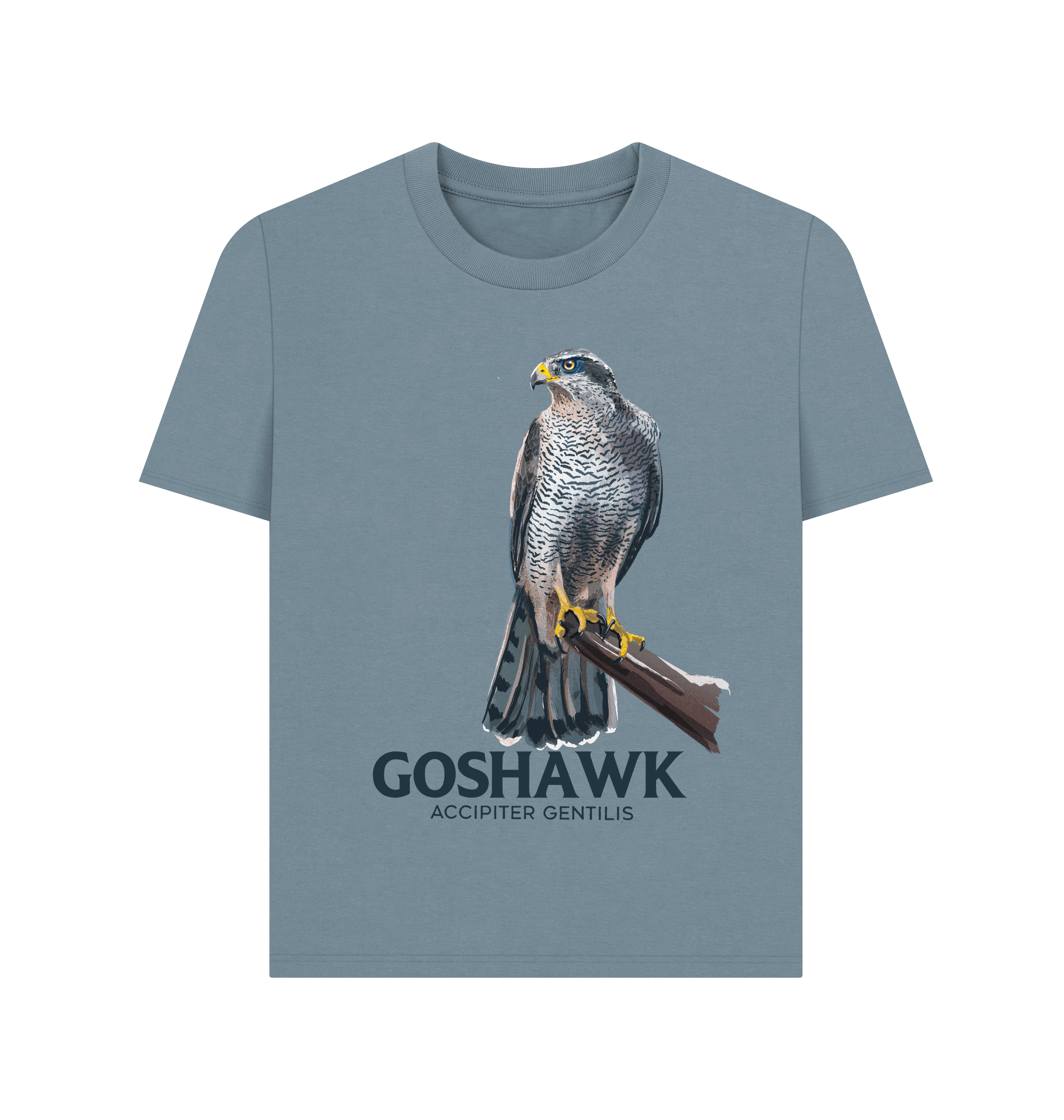 Stone Blue Printed T-shirt Front