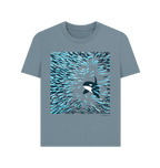 Stone Blue Printed T-shirt Front
