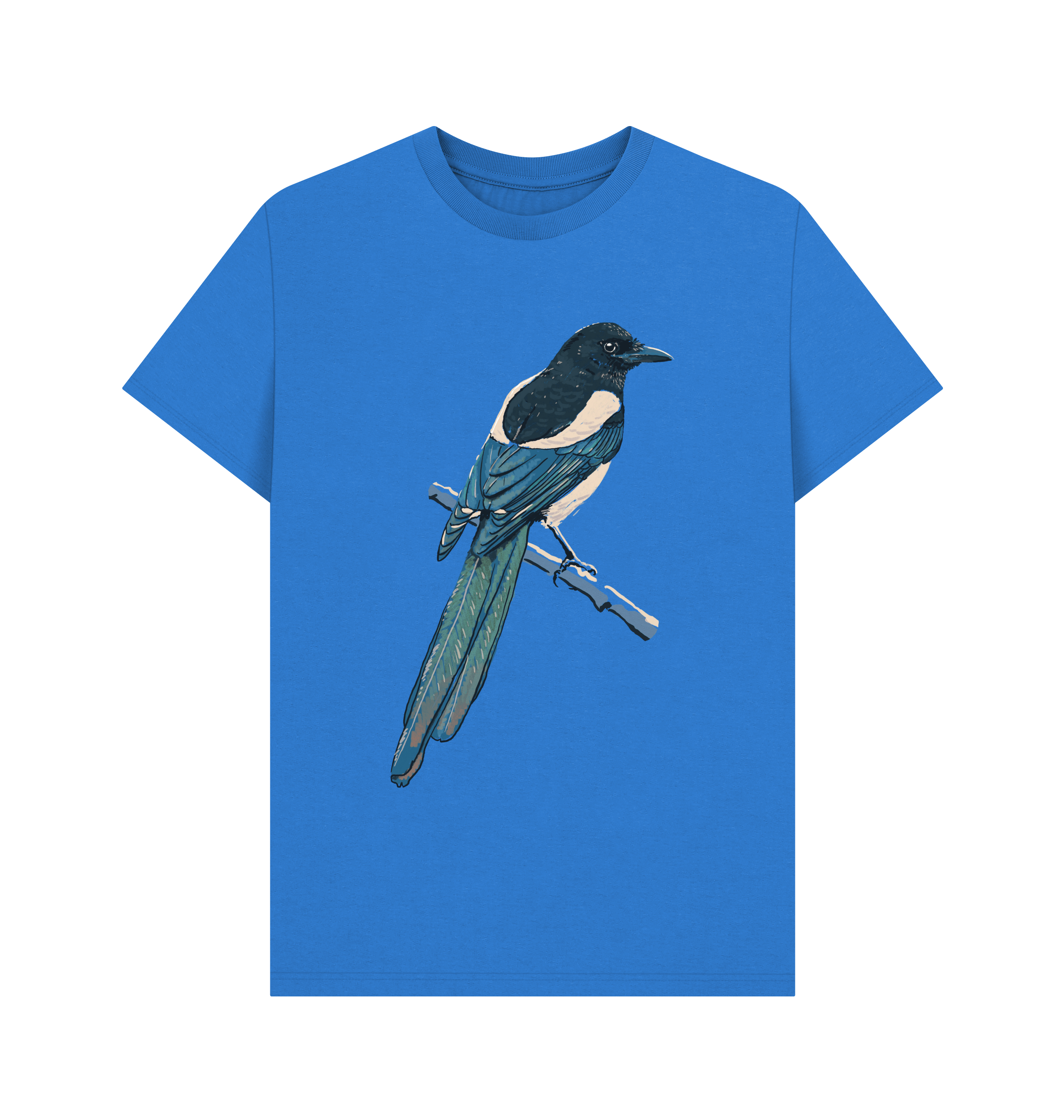 Bright Blue Printed T-shirt Front