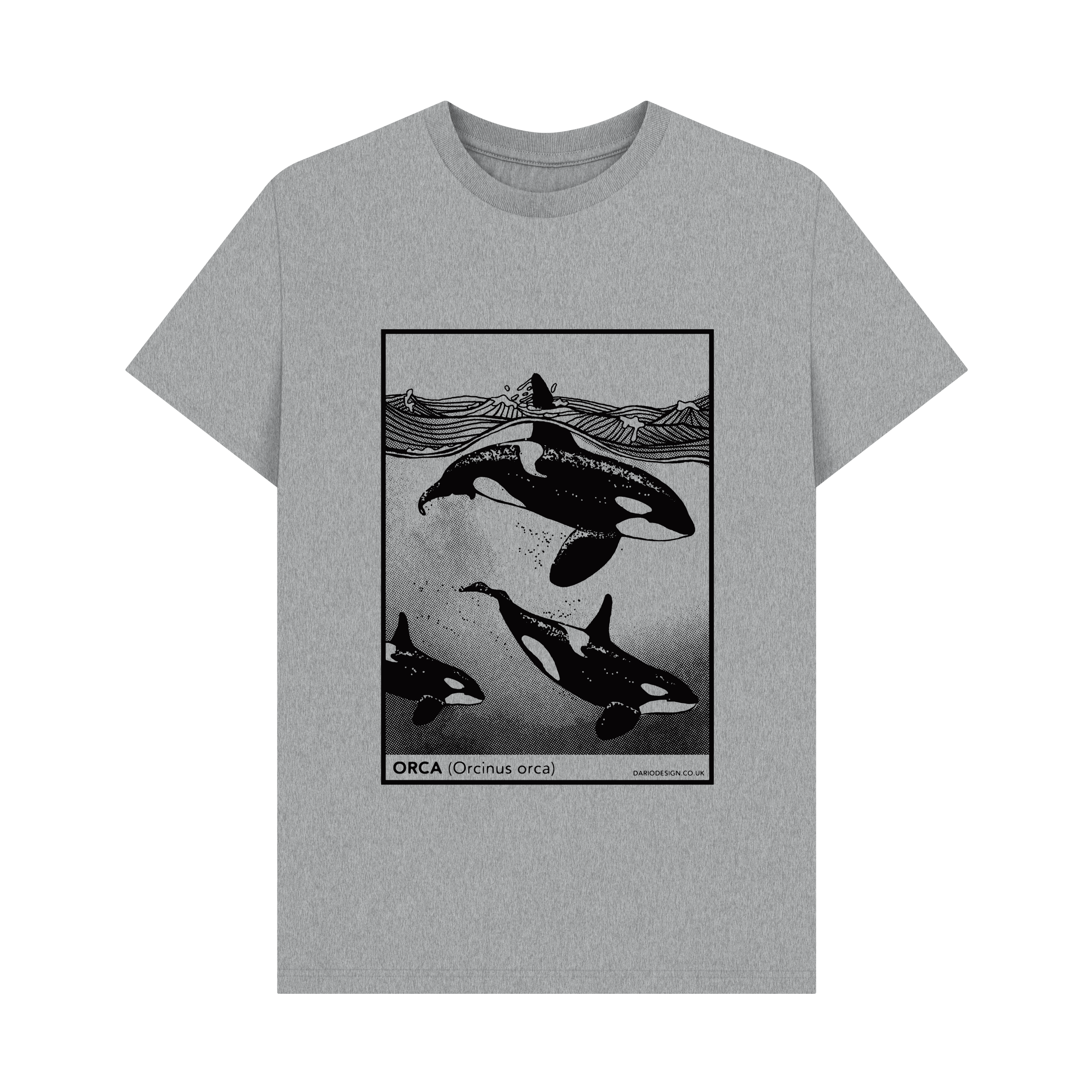 Athletic Grey Printed T-shirt Front