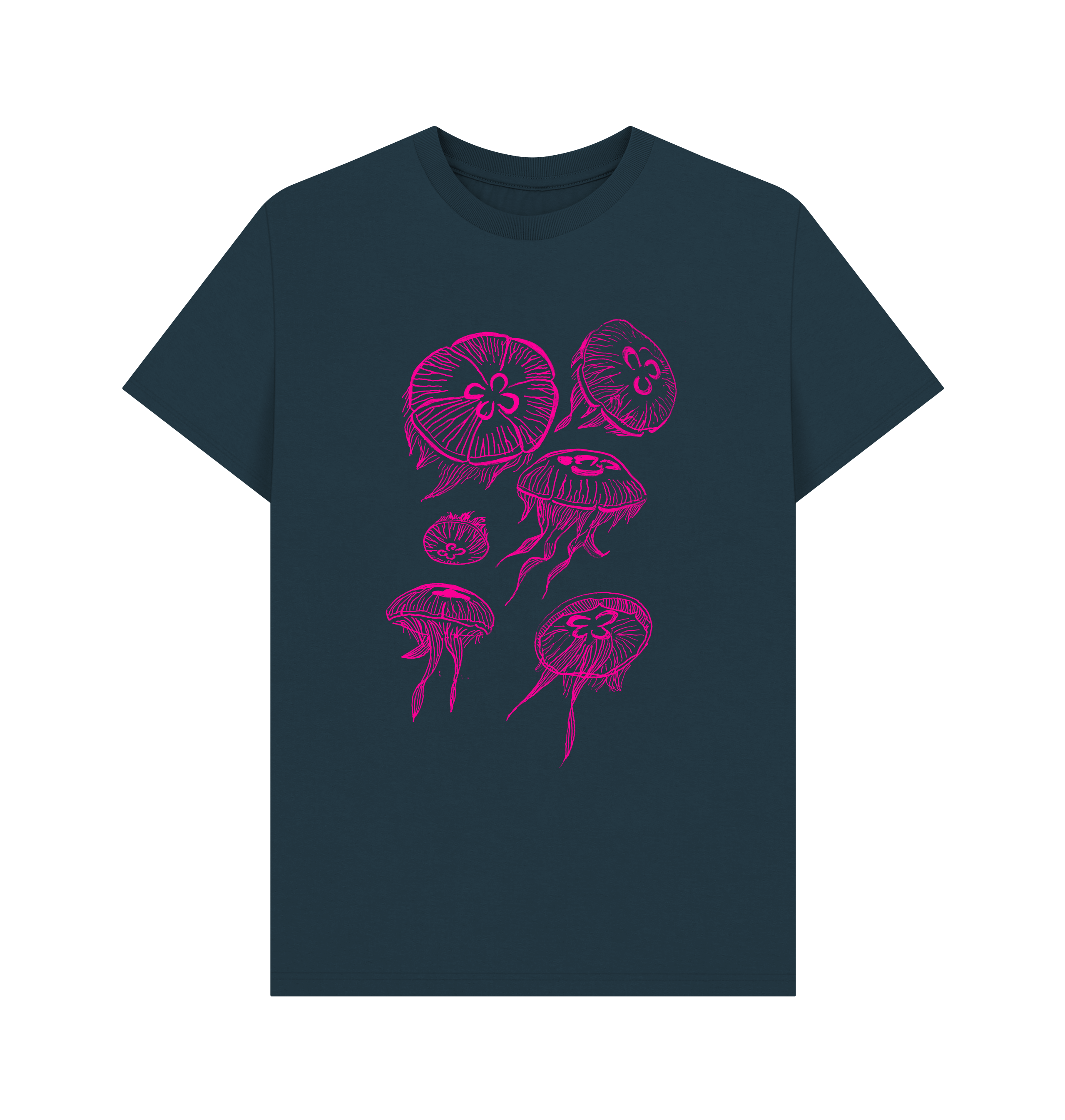 Denim Blue Printed T-shirt Front