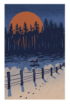 Fox and Big Winter Moon